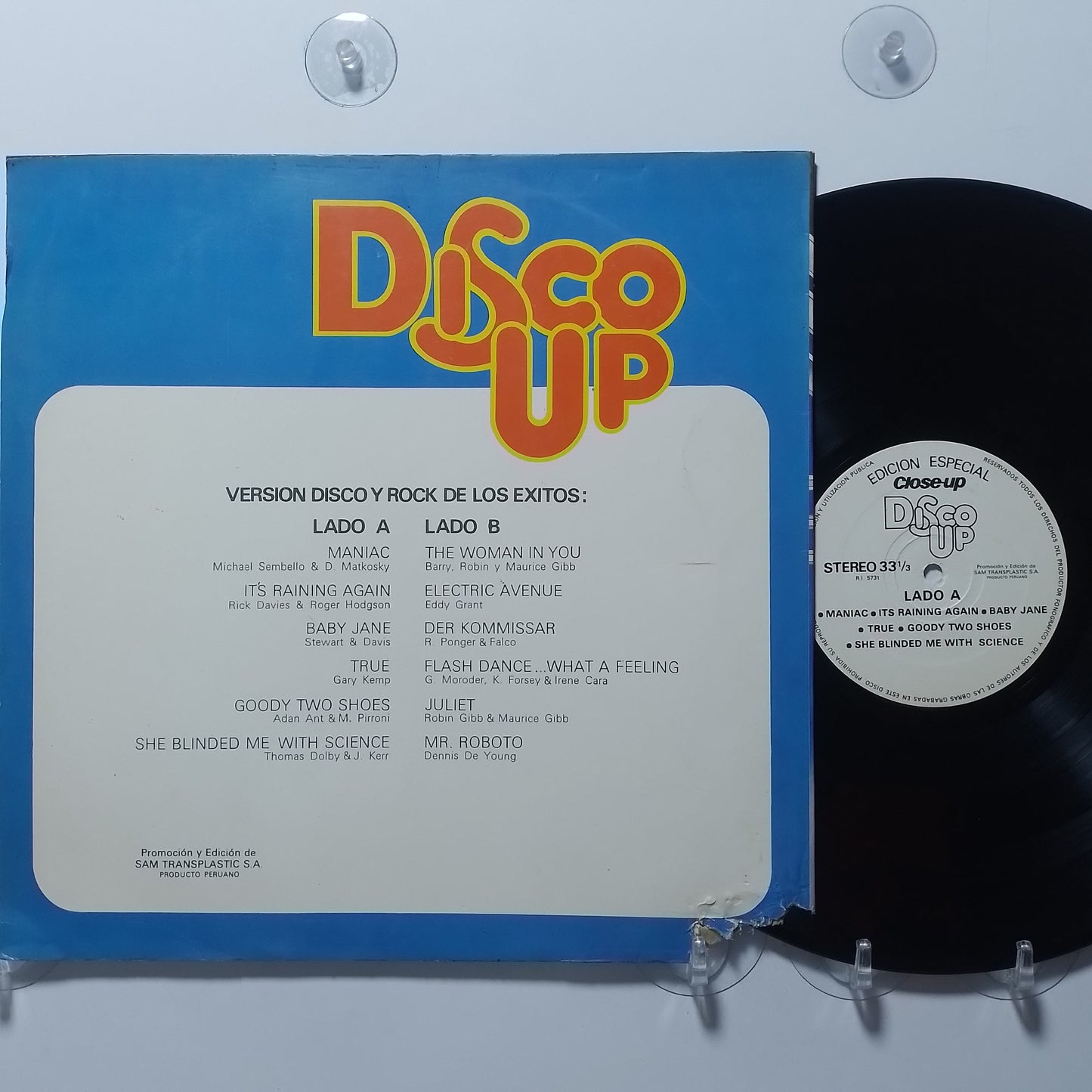 lp Disco Up maniac der kommissar mr roboto varios made peru 1980 rock
