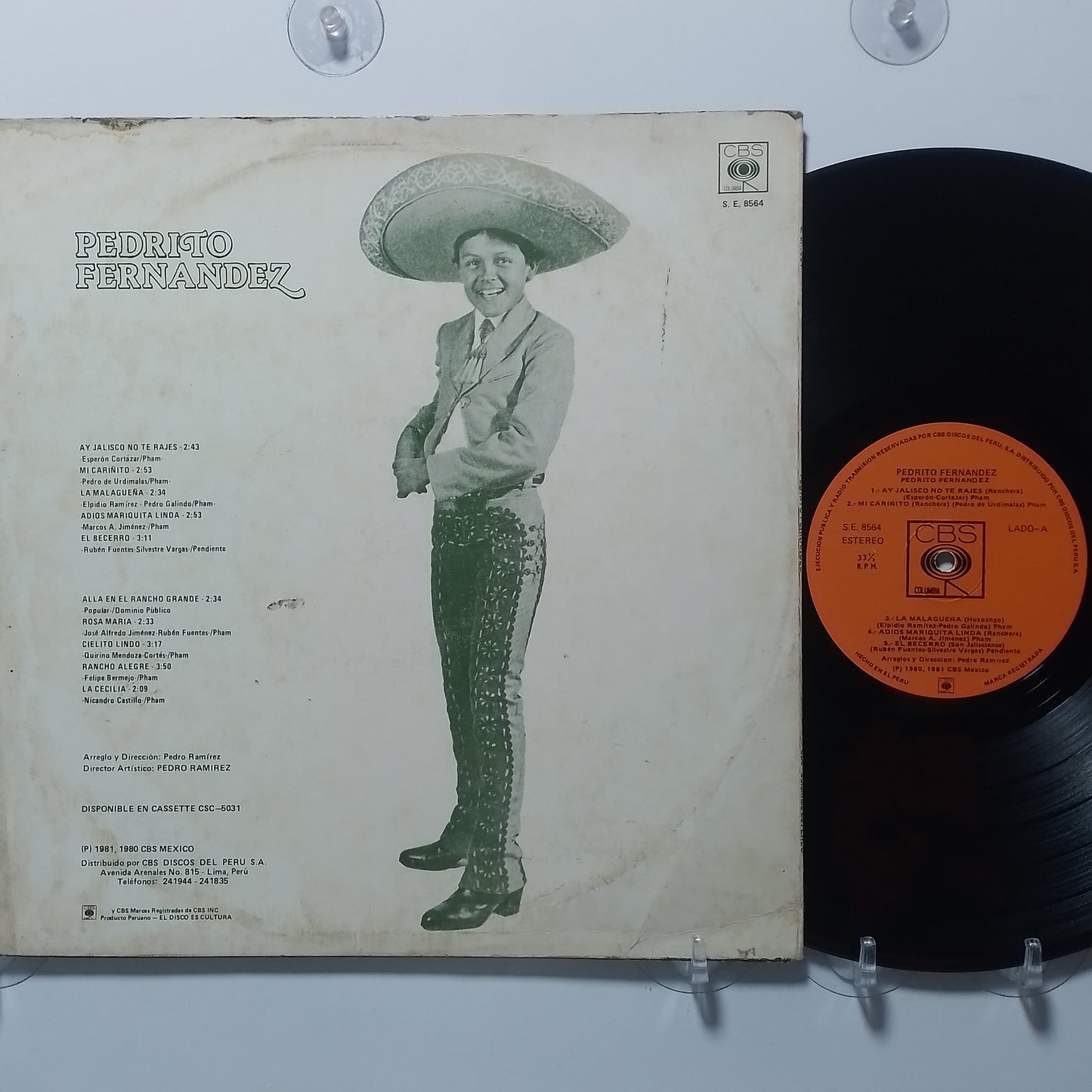 lp Pedro Fernandez Pedrito Fernandez made peru 1981 ranchera folk