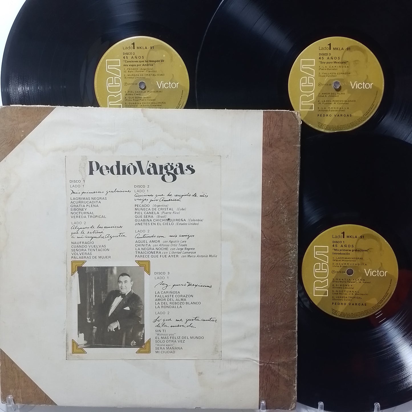 x3 lp Pedro Vargas A Mis Gentiles Amigos made mexico 1973 gatefold ranchera folk