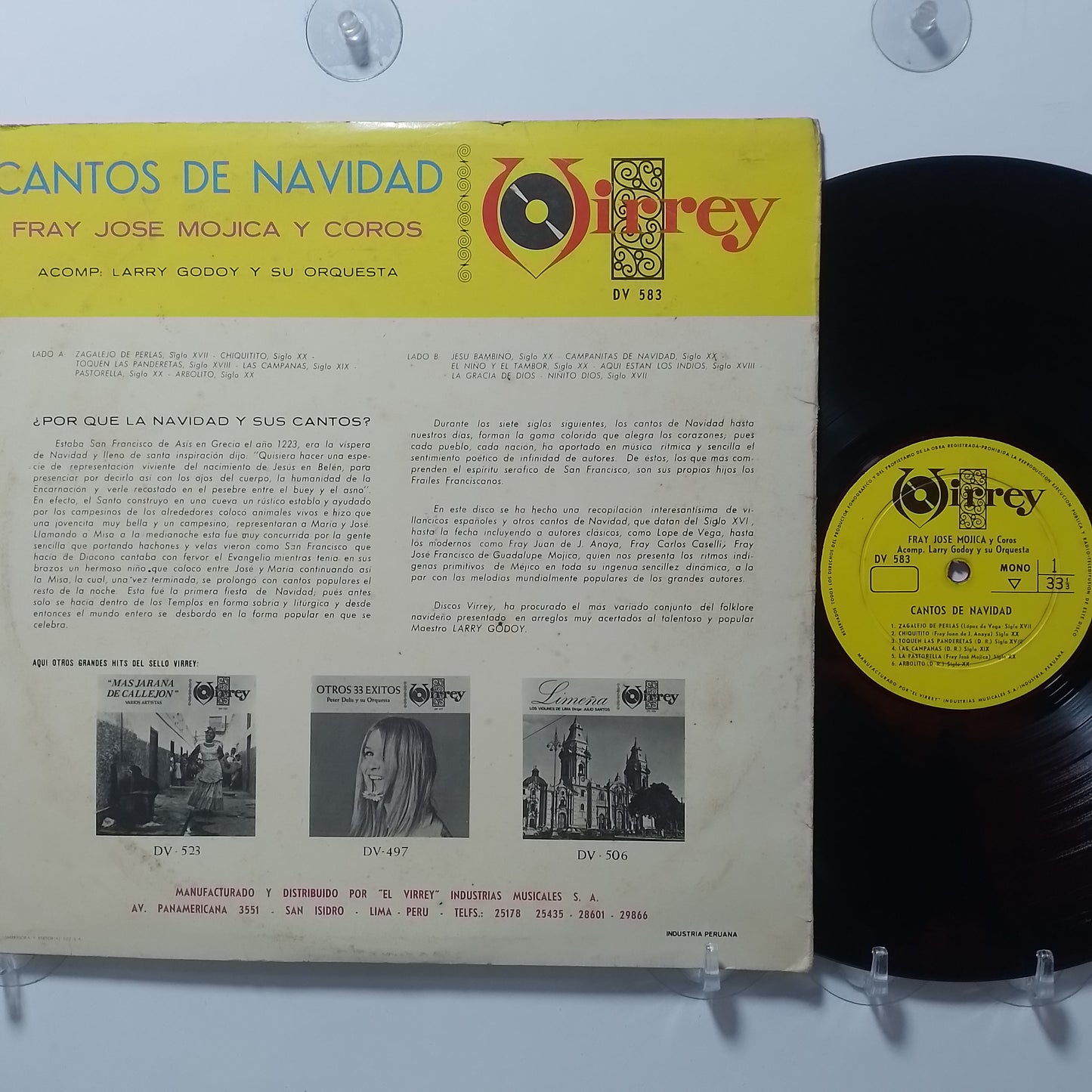 lp Jose Mojica Cantos De Navidad Fray Jose Mojica Y Coros made peru 1970 villancicos
