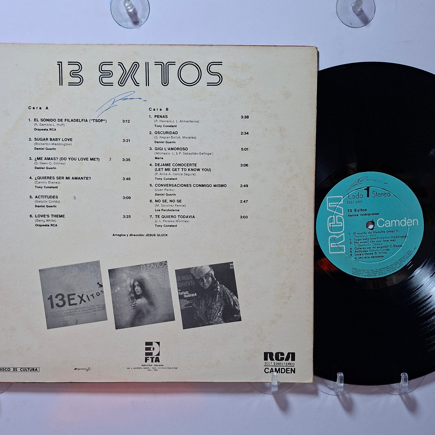 lp 13 exitos varios daniel guerin tony constant los percheleros made peru 1974 promocional jazz funk