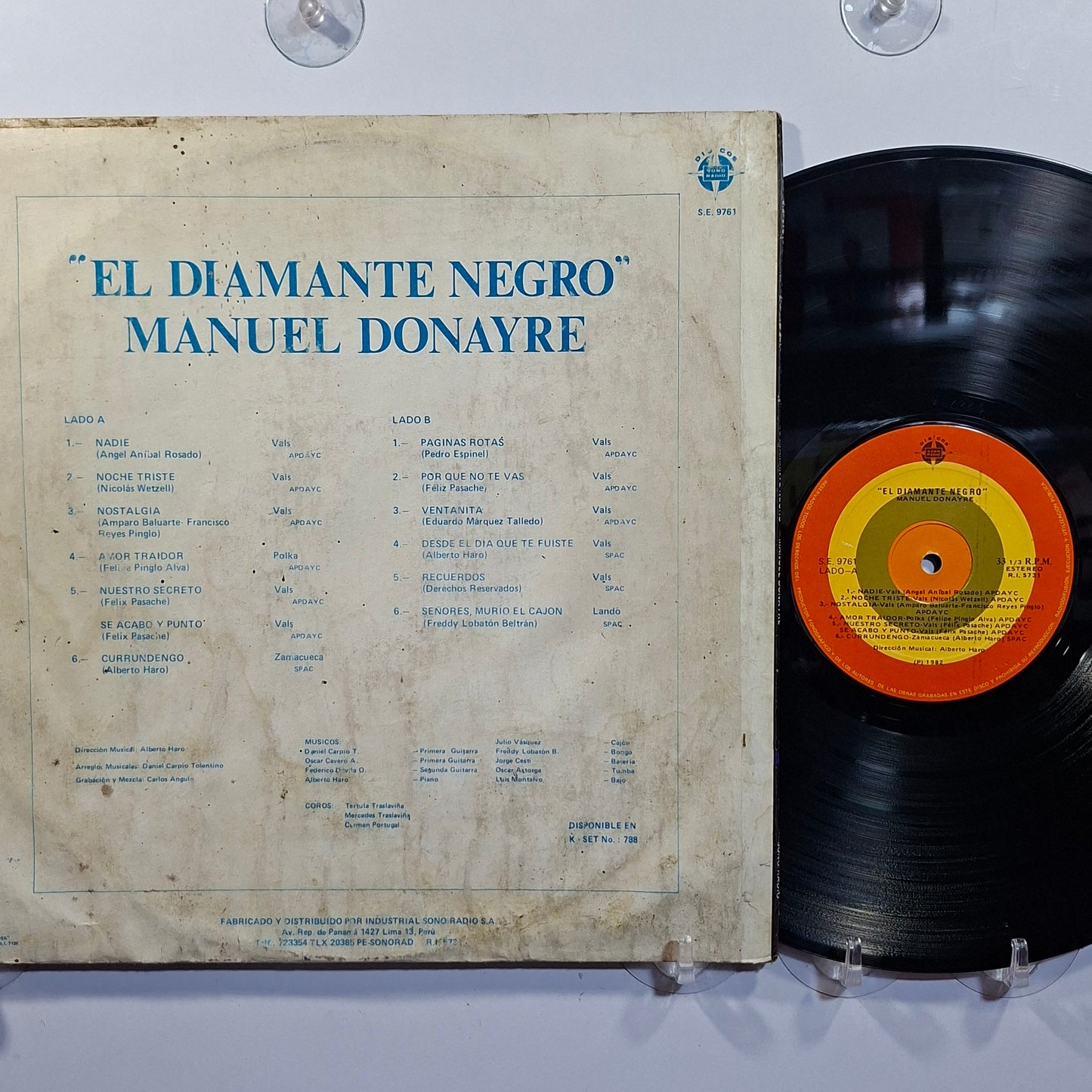 lp manuel donayre el diamante negro made peru 1982 criollo folk