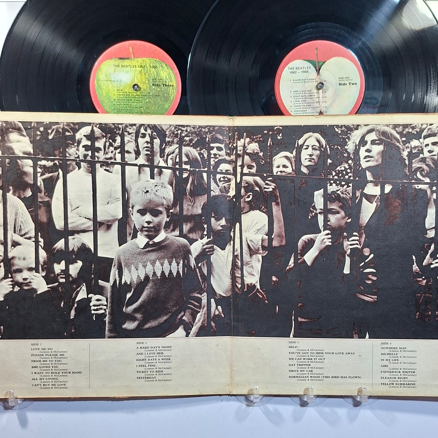 x2 lp The Beatles 1962 1966 red made peru 1973 gatefold con inserts rock