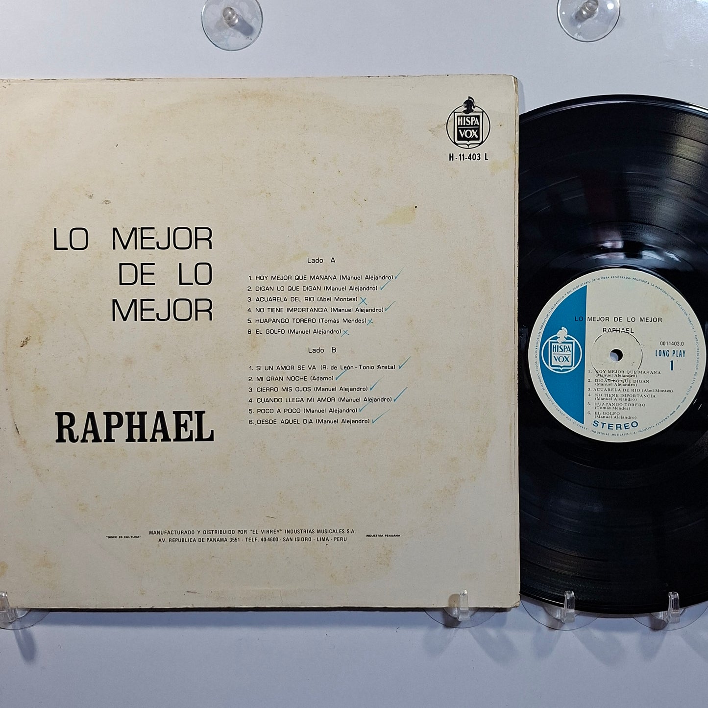 lp Raphael Lo Mejor De Lo Mejor made peru 1967 latin pop