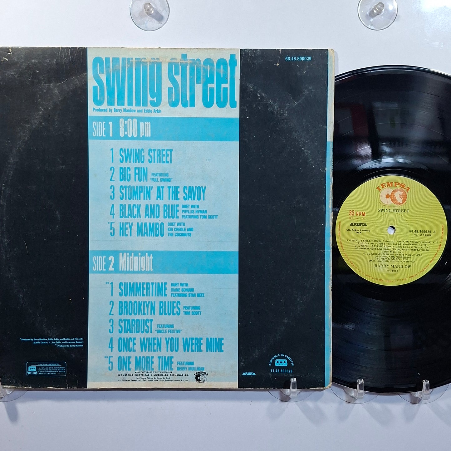 lp Barry Manilow Swing Street made peru 1988 rock