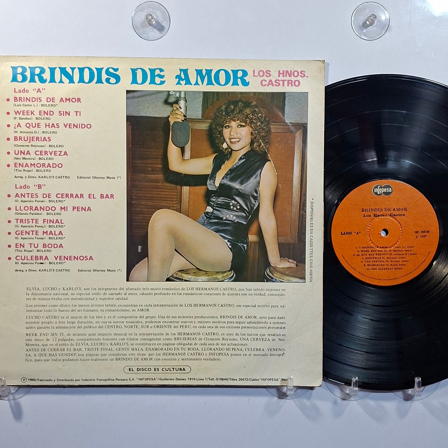 lp Los Hermanos Castro Brindis de Amor made peru 1980 latin bolero