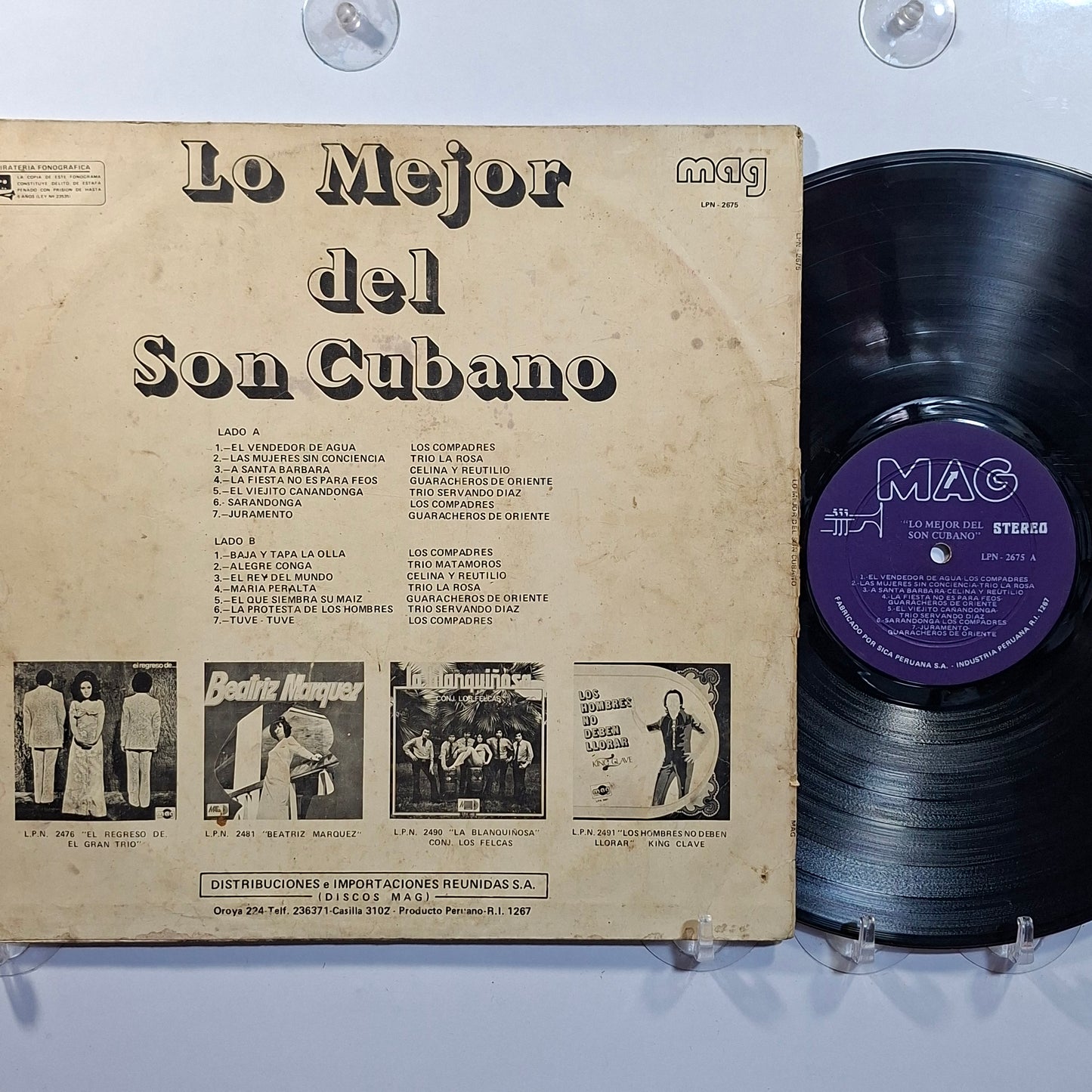 lp Lo Mejor Del Son Cubano Los Compadres Los Guaracheros De Oriente Trio La Rosa varios made peru 1982 son cubano latin