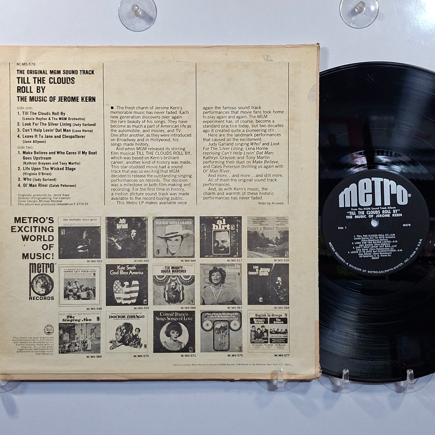 lp Till The Clouds Roll By Jerome Kern The Original MGM Sound Track Album made usa 1966 soundtrack