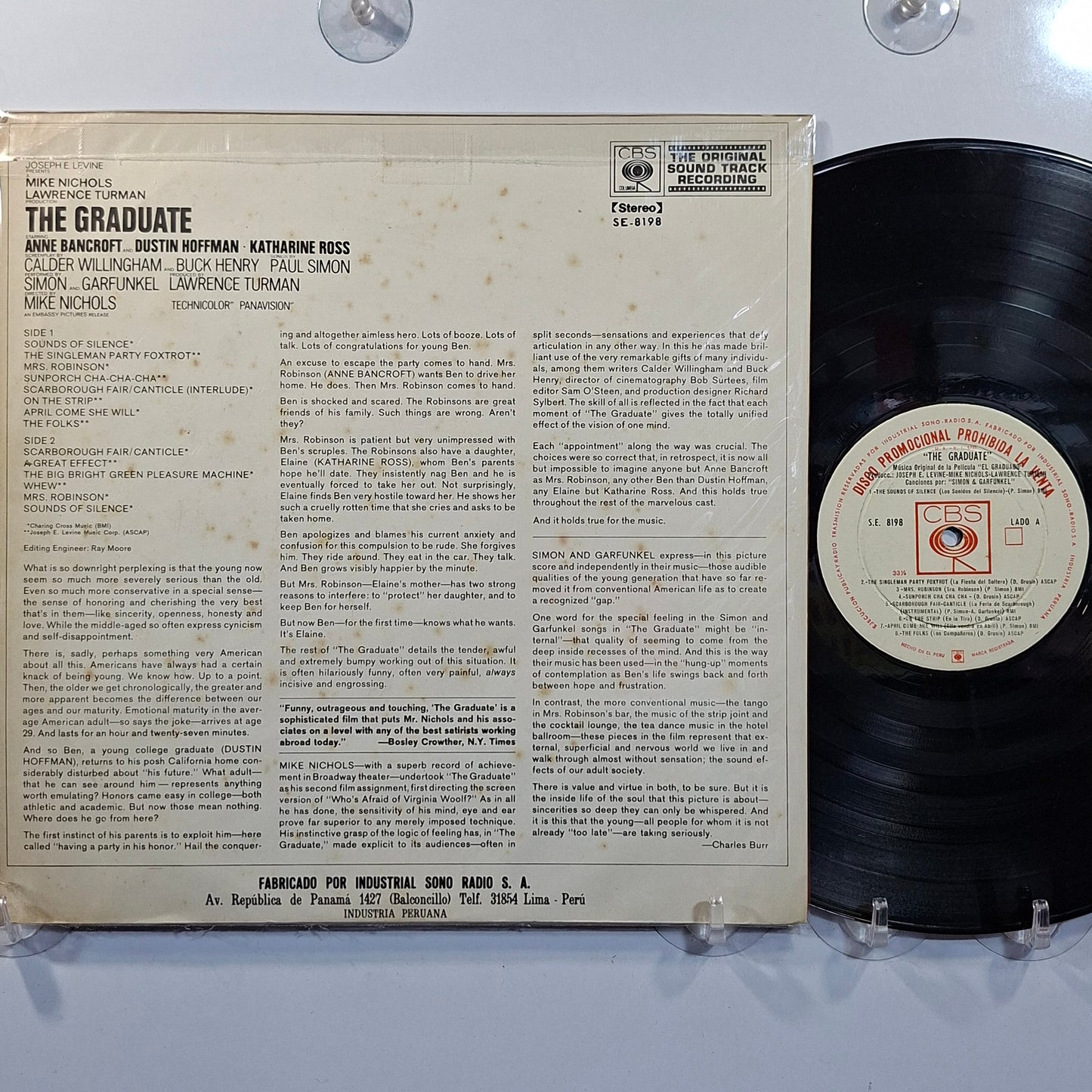 lp The Graduate Simon & Garfunkel Dave Grusin made peru 1968 promocional soundtrack