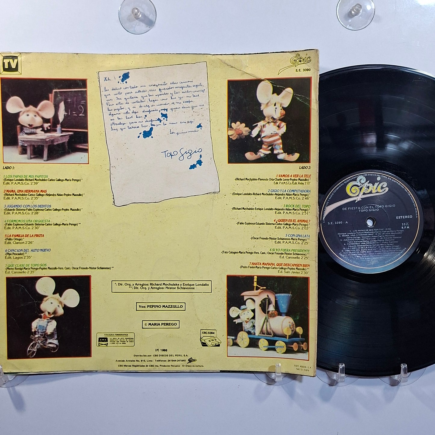 lp Topo Gigio De Fiesta Con El Topo Gigio made peru 1985 infantil