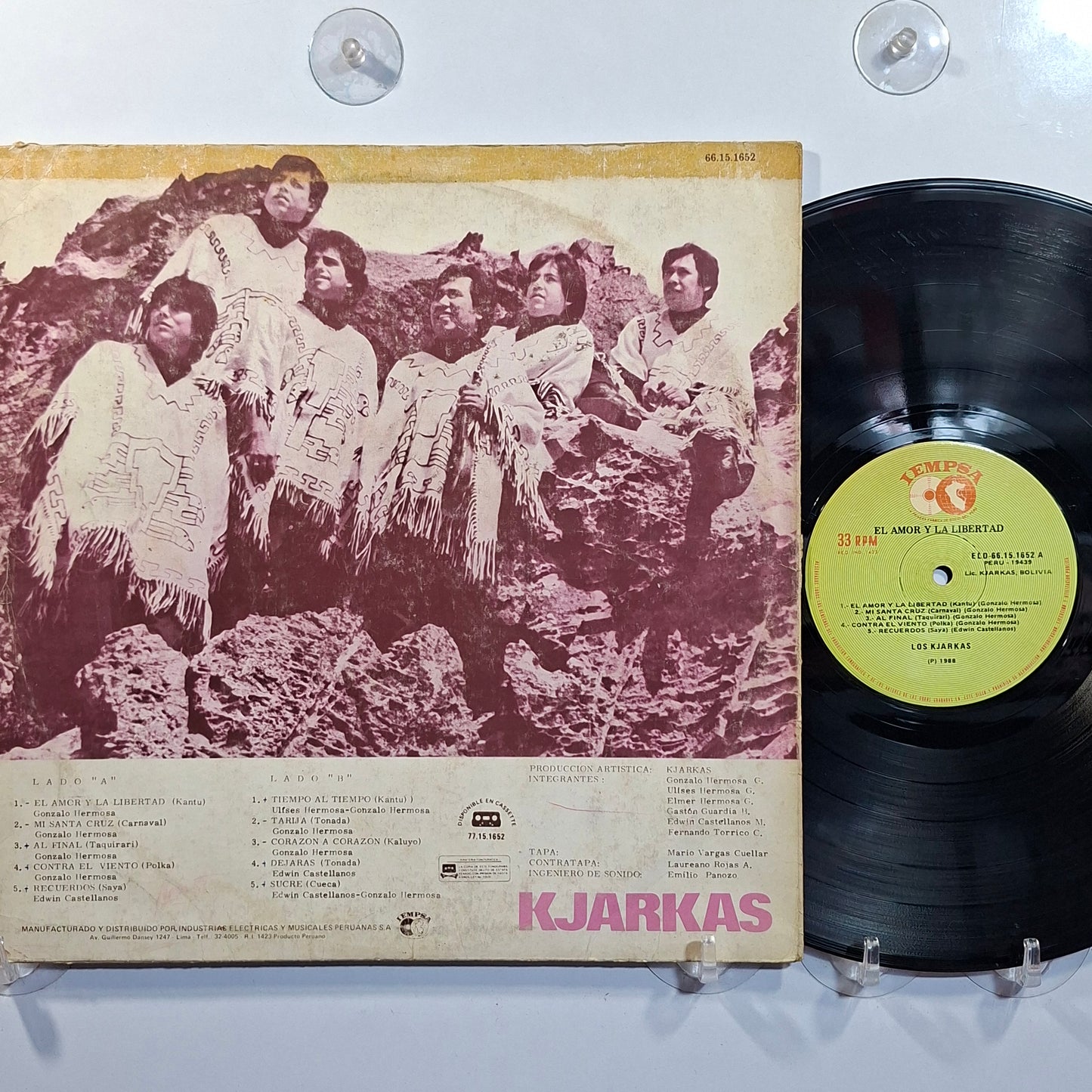 lp Los Kjarkas El Amor y la Libertad made peru 1988 andean folk