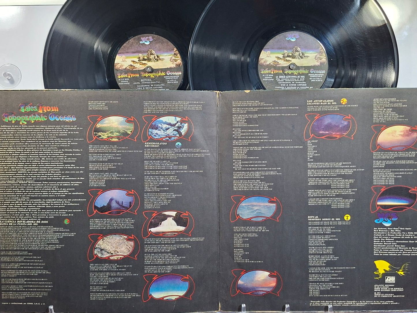 x2 lp Yes Tales From Topographic Oceans made argentina 1976 gatefold rock