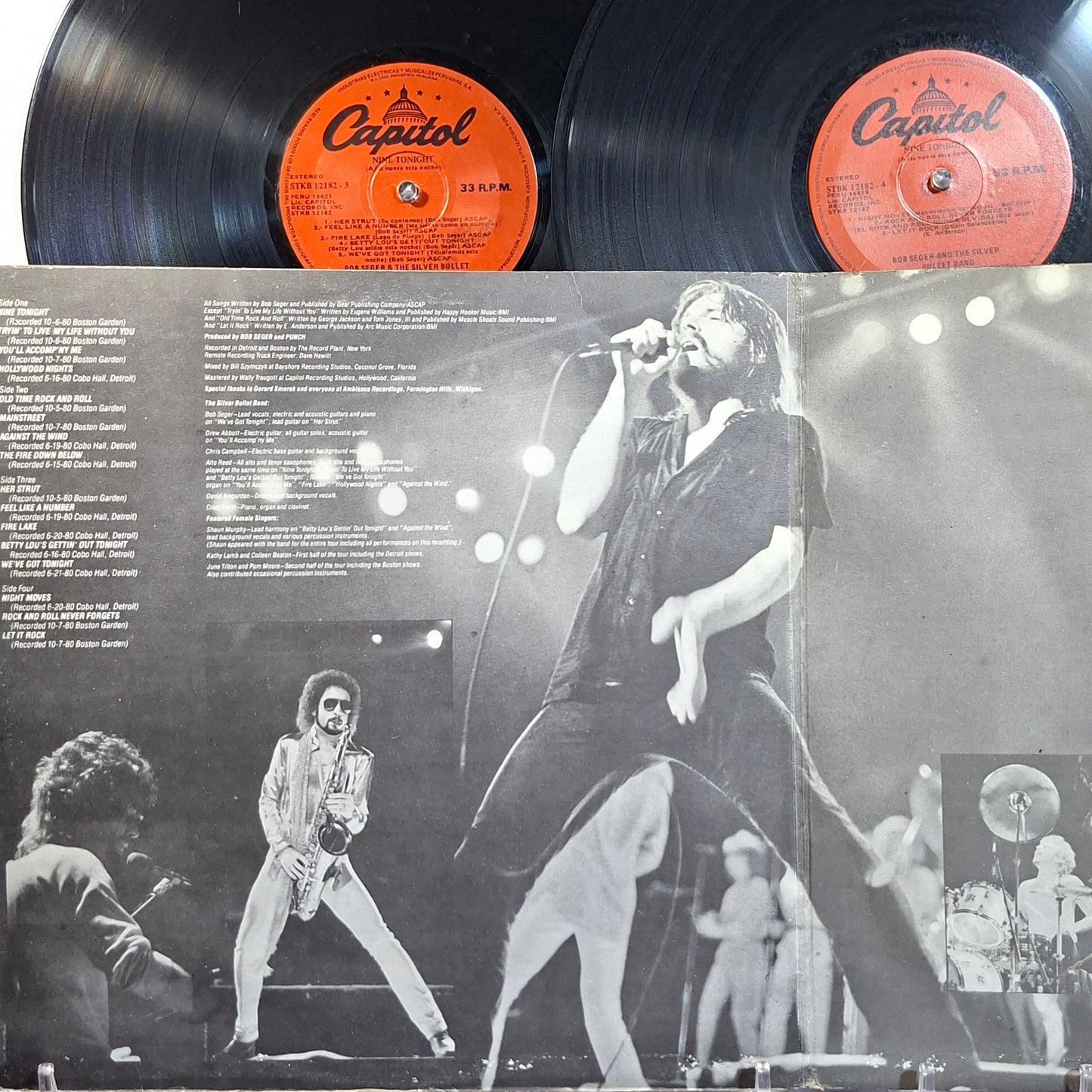 x2 lp Bob Seger & The Silver Bullet Band Nine Tonight made peru 1982 gatefold rock
