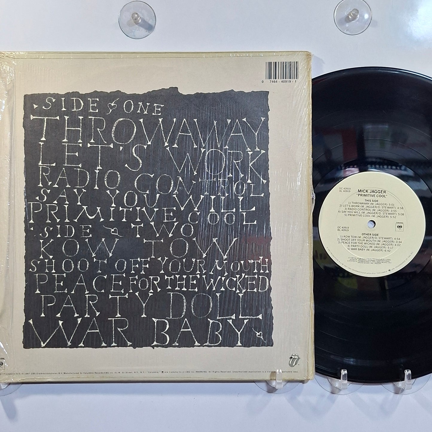 lp Mick Jagger Primitive Cool made usa 1987 pop rock