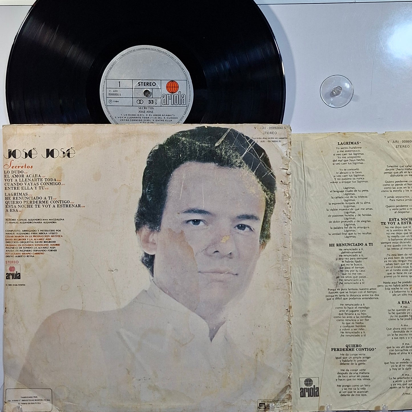 lp jose jose secretos made peru 1984 con insert balada latin