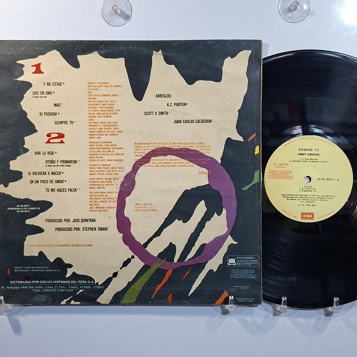 lp Jimmy Osmond Siempre Tu made peru 1986 latin pop