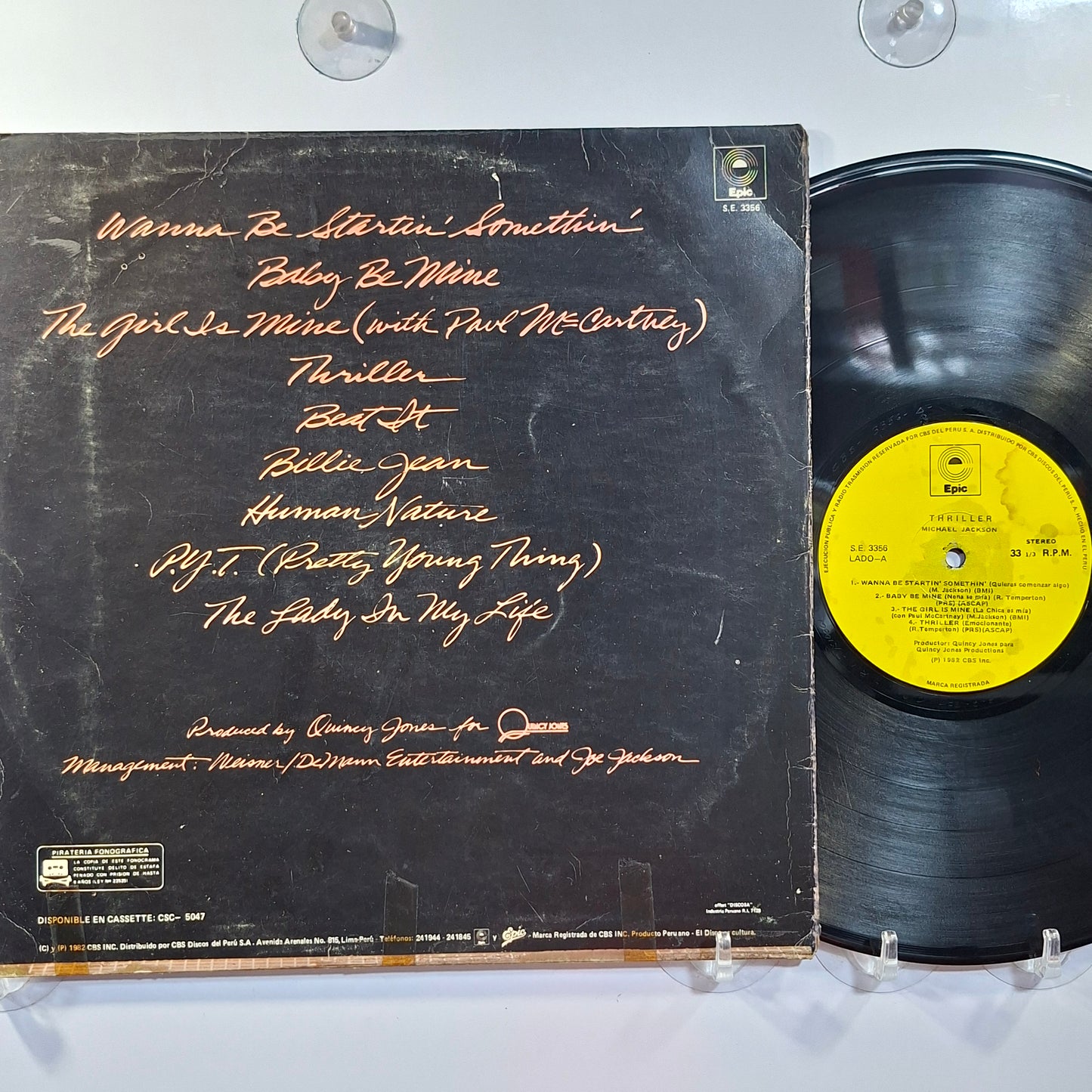 lp michael jackson thriller made peru 1982 pop