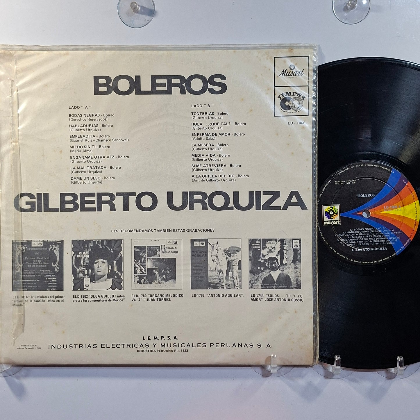 lp Gilberto Urquiza Boleros made peru 1970 latin bolero
