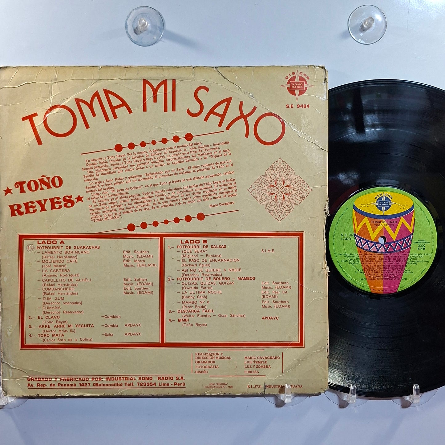 lp Toño Reyes Toma Mi Saxo made peru 1974 salsa descarga