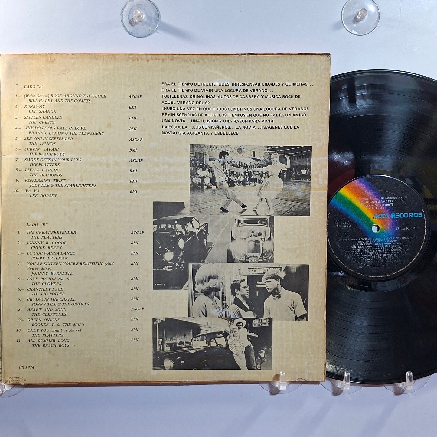 lp 21 Original Hits From The Sound Track Of American Graffiti The Beach Boys Chuck Berry Del Shannon varios made peru 1974 gatefold soundtrack