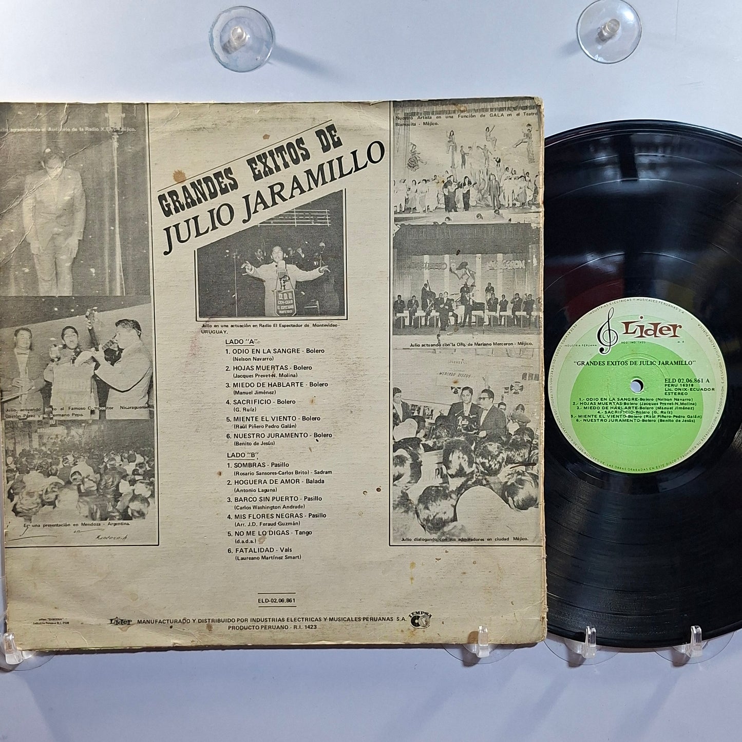lp Julio Jaramillo Grandes Exitos de Julio Jaramillo made peru 1980 bolero pasillo