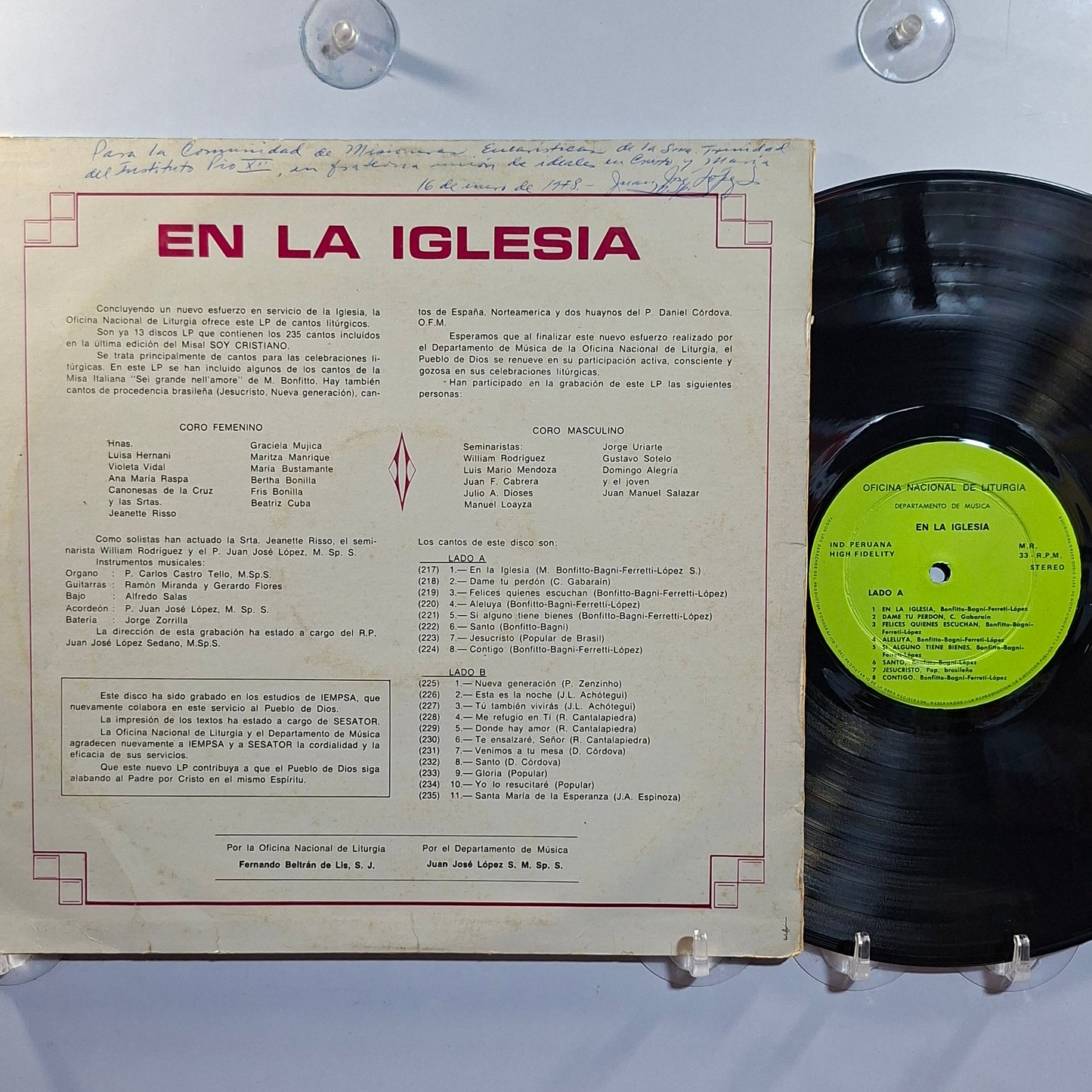 lp En La Iglesia Oficina Nacional De Liturgia made peru 1980 religioso