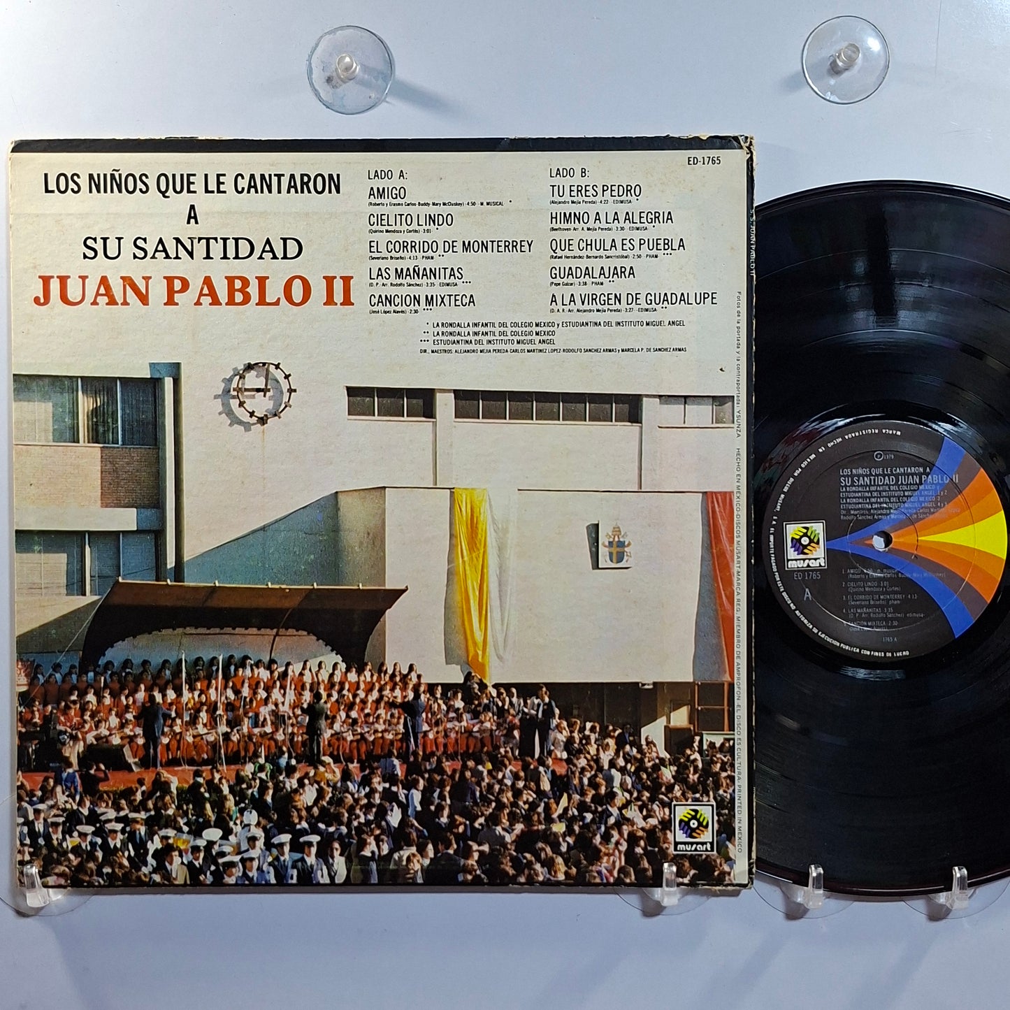 lp Los Niños Que Le Cantaron A Su Santidad Juan Pablo II La Rondalla Infantil Del Colegio Mexico made mexico 1982 religioso