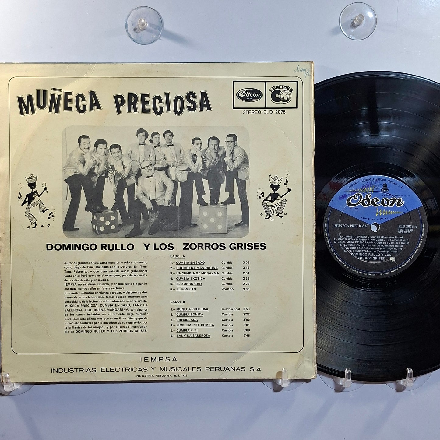 lp Domingo Rullo Y Los Zorros Grises Muñeca Preciosa made peru 1971 latin cumbia