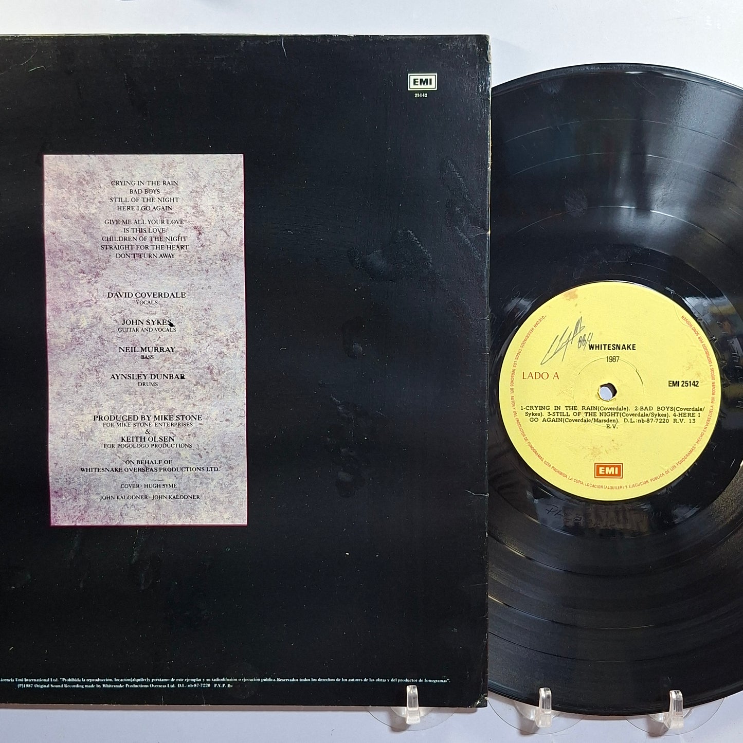 lp Whitesnake Whitesnake 1987 made venezuela 1987 hard rock