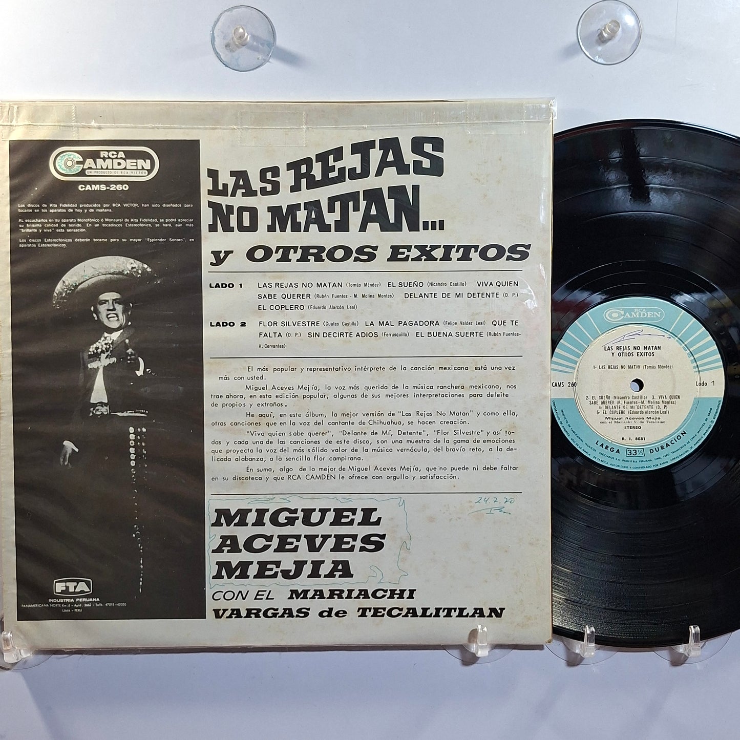 lp Miguel Aceves Mejia Las Rejas No Matan Y Otros exitos made peru 1967 ranchera folk