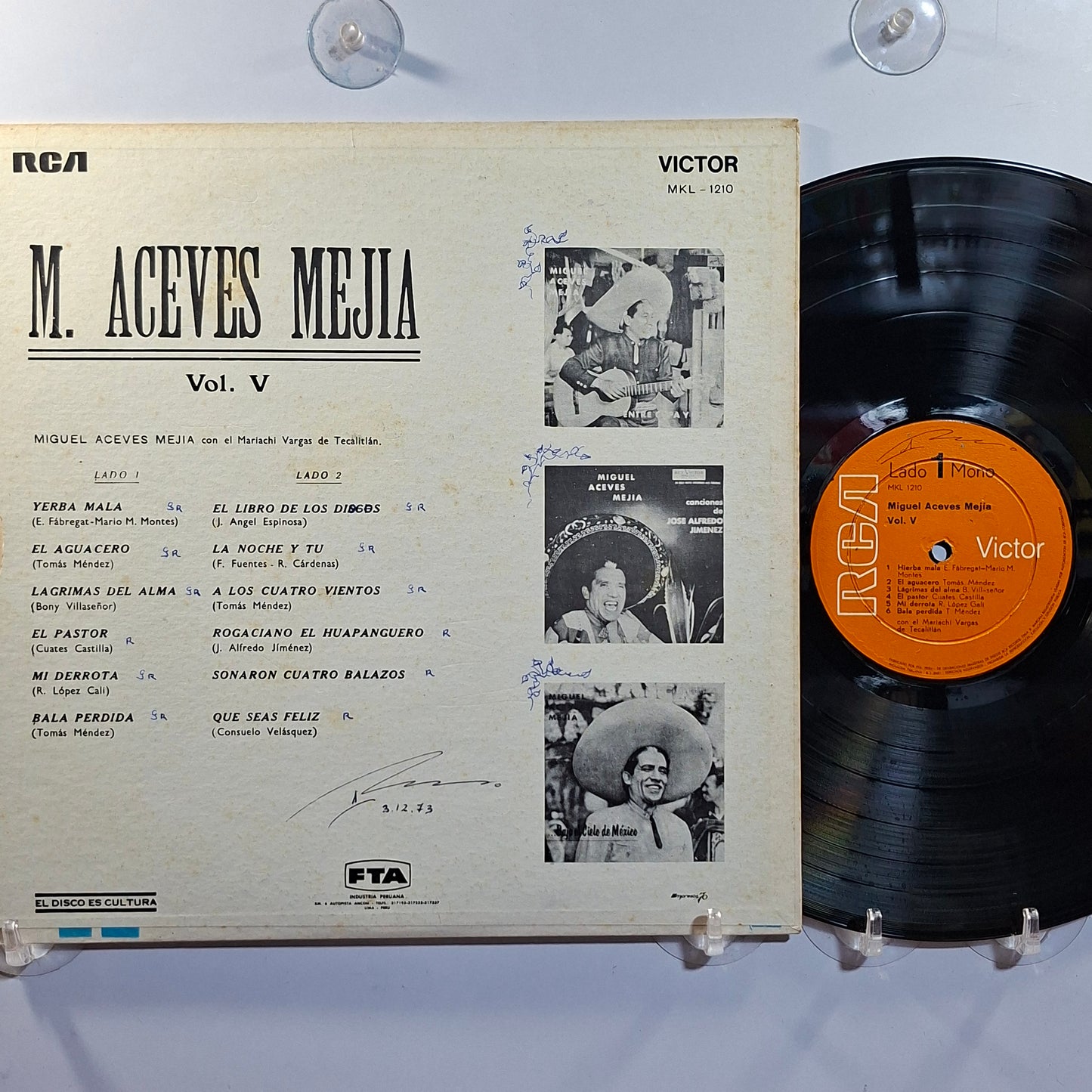 lp Miguel Aceves Mejia Vol 5 made peru 1958 ranchera folk