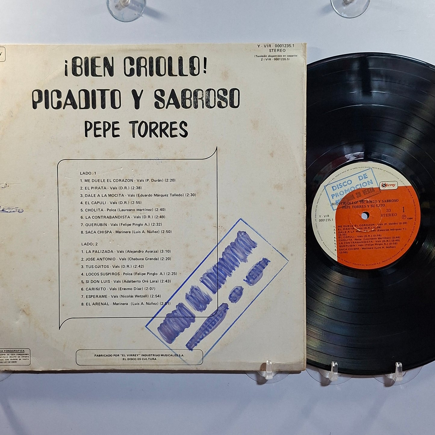 lp Pepe Torres y su Conjunto Bien Criollo Picadito y Sabroso made peru 1984 promocional criollo folk