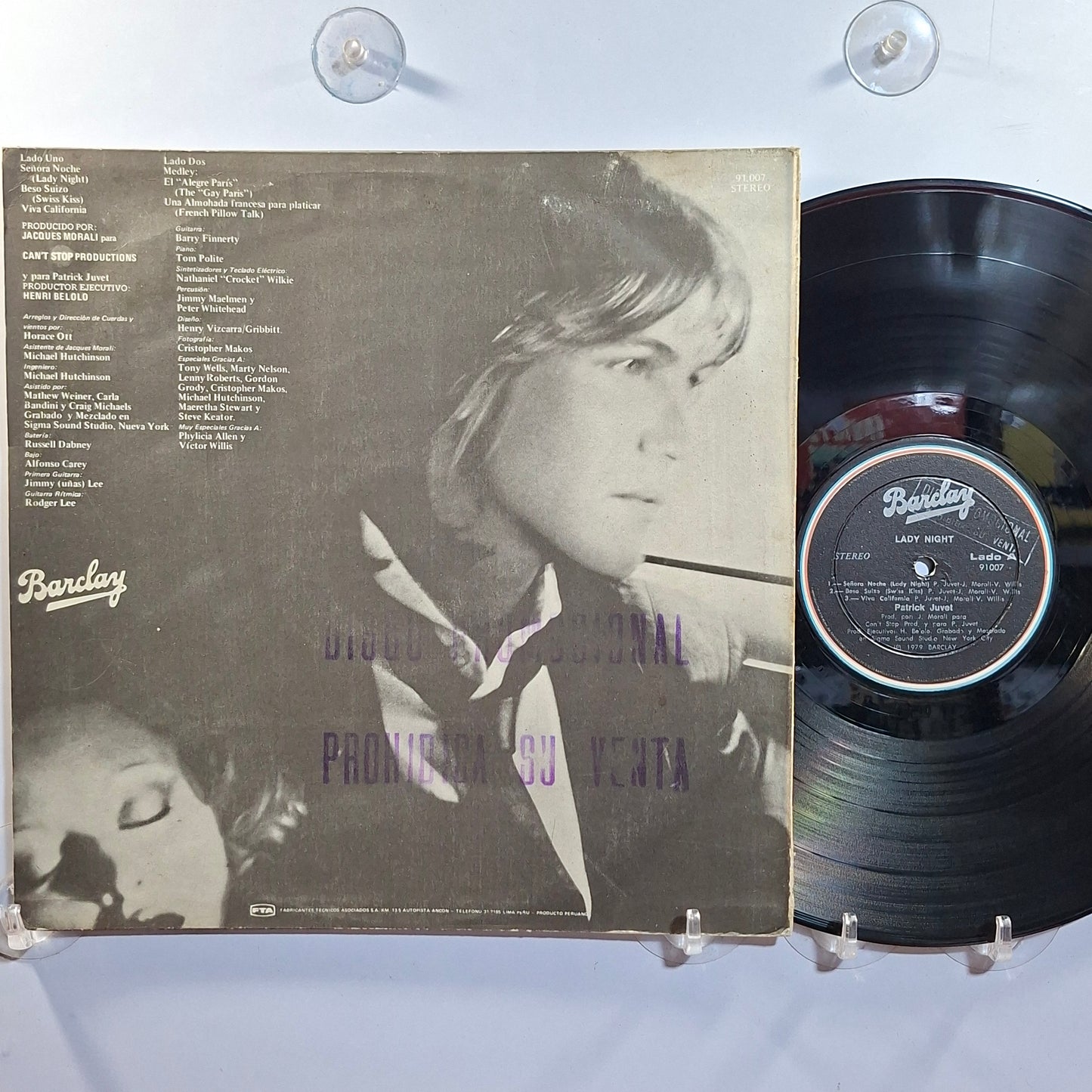 lp Patrick Juvet Lady Night made peru 1979 promocional electronic disco