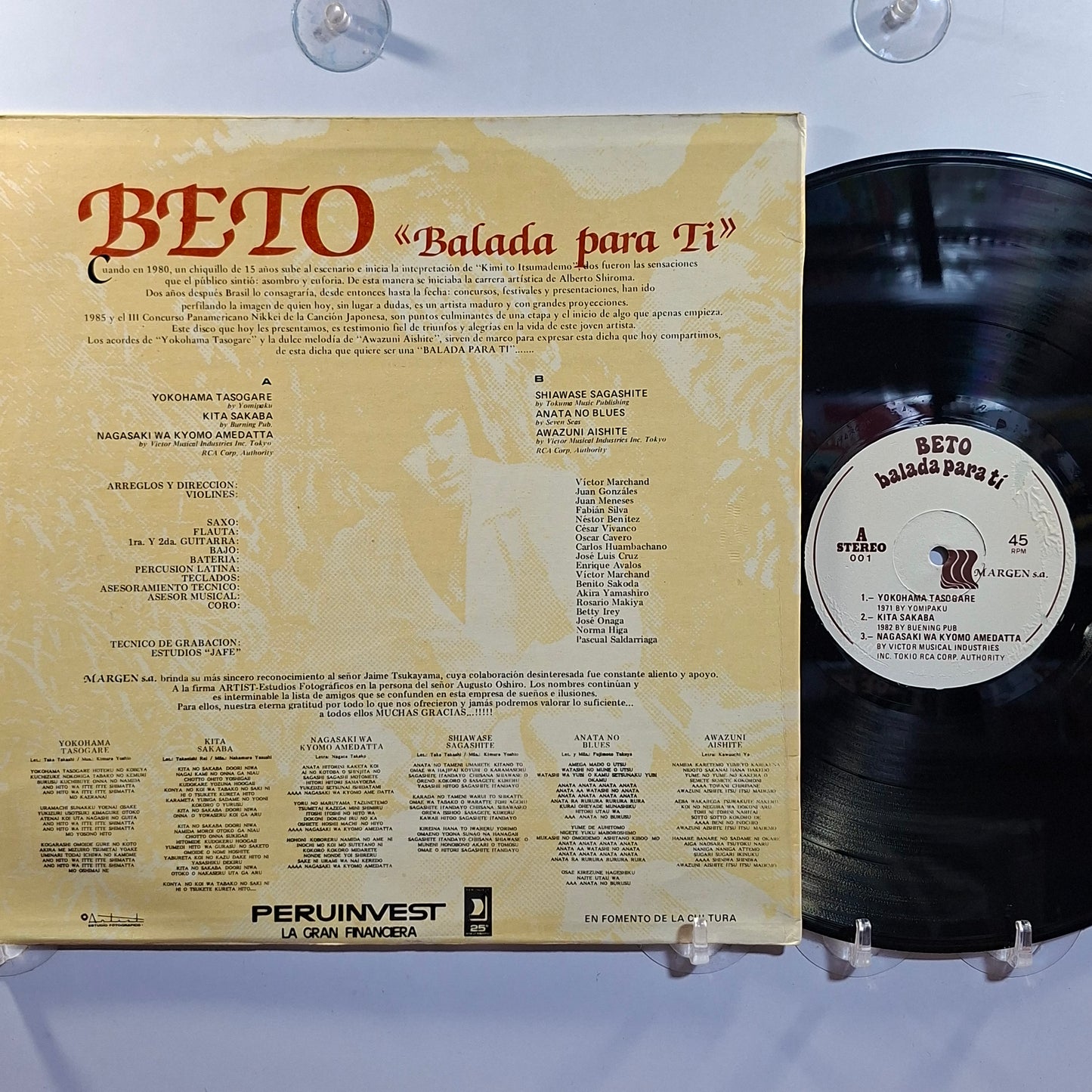 lp Alberto Shiroma beto balada para ti made peru 1980 balada