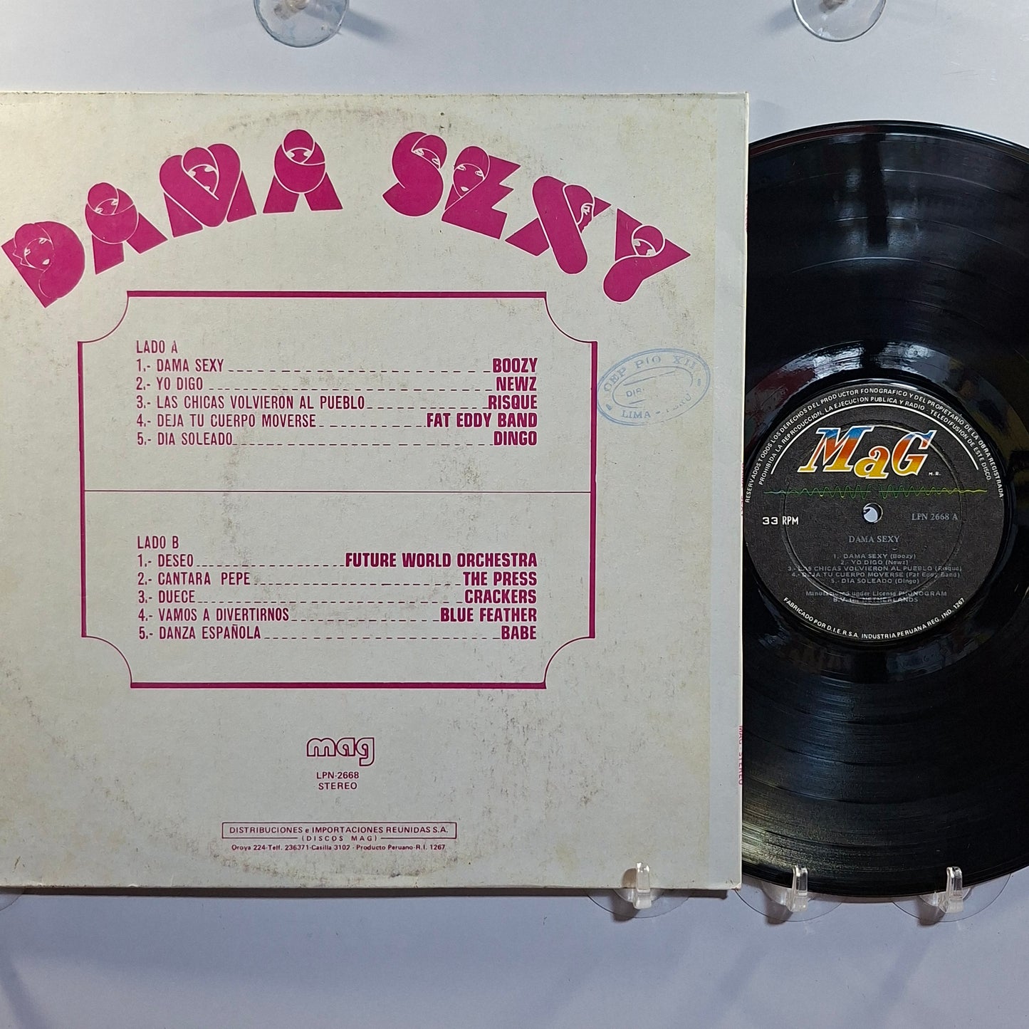 lp Dama Sexy Boozy Future World Orchestra Fat Eddy Band varios made peru 1982 electronic funk soul pop