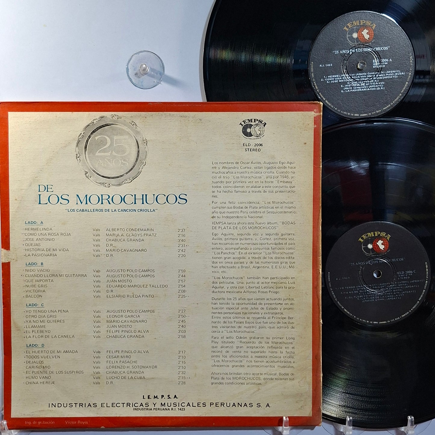 x2 lp Los Morochucos 25 Años made peru 1971 gatefold criollo folk