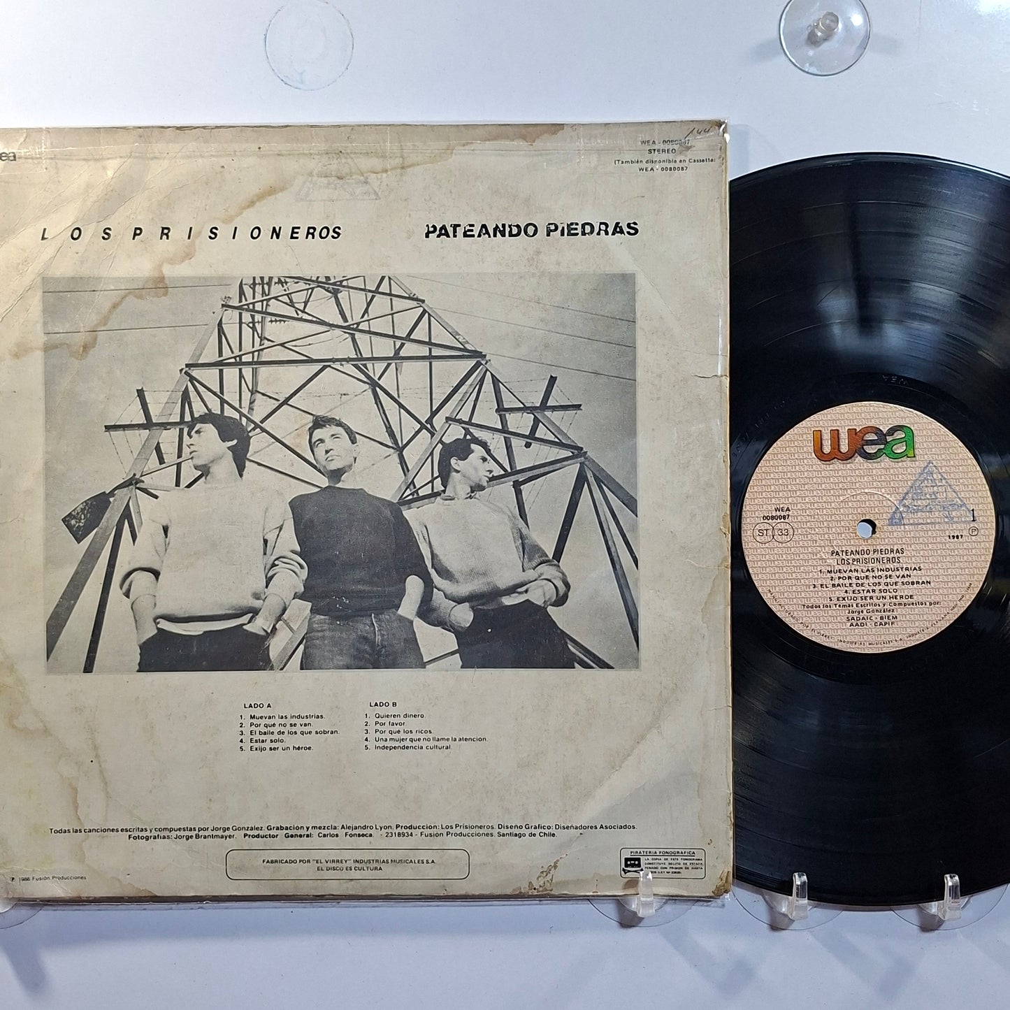 lp los prisioneros pateando piedras made peru 1987 latin rock