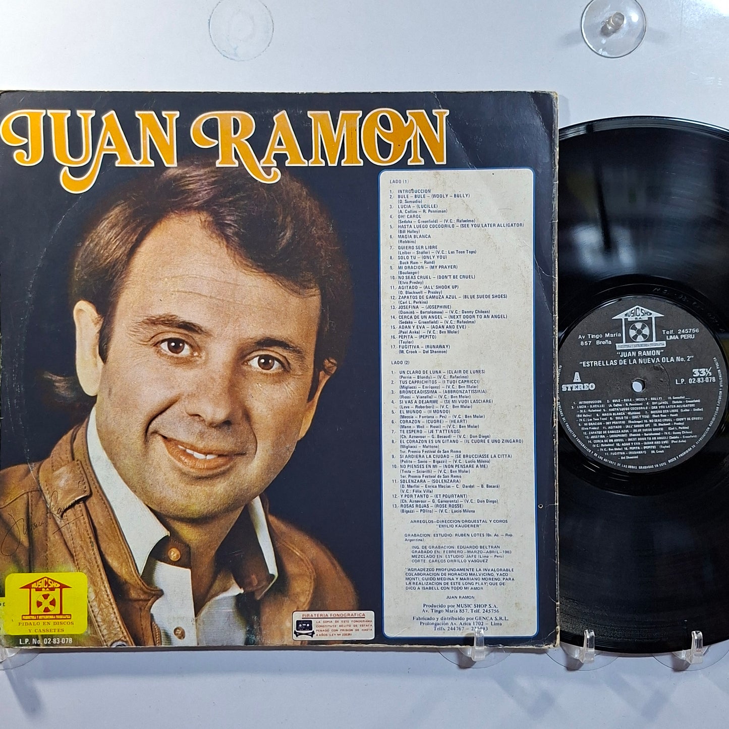 lp Juan Ramon Estrellas de la Nueva Ola 2 made peru 1983 latin pop rock