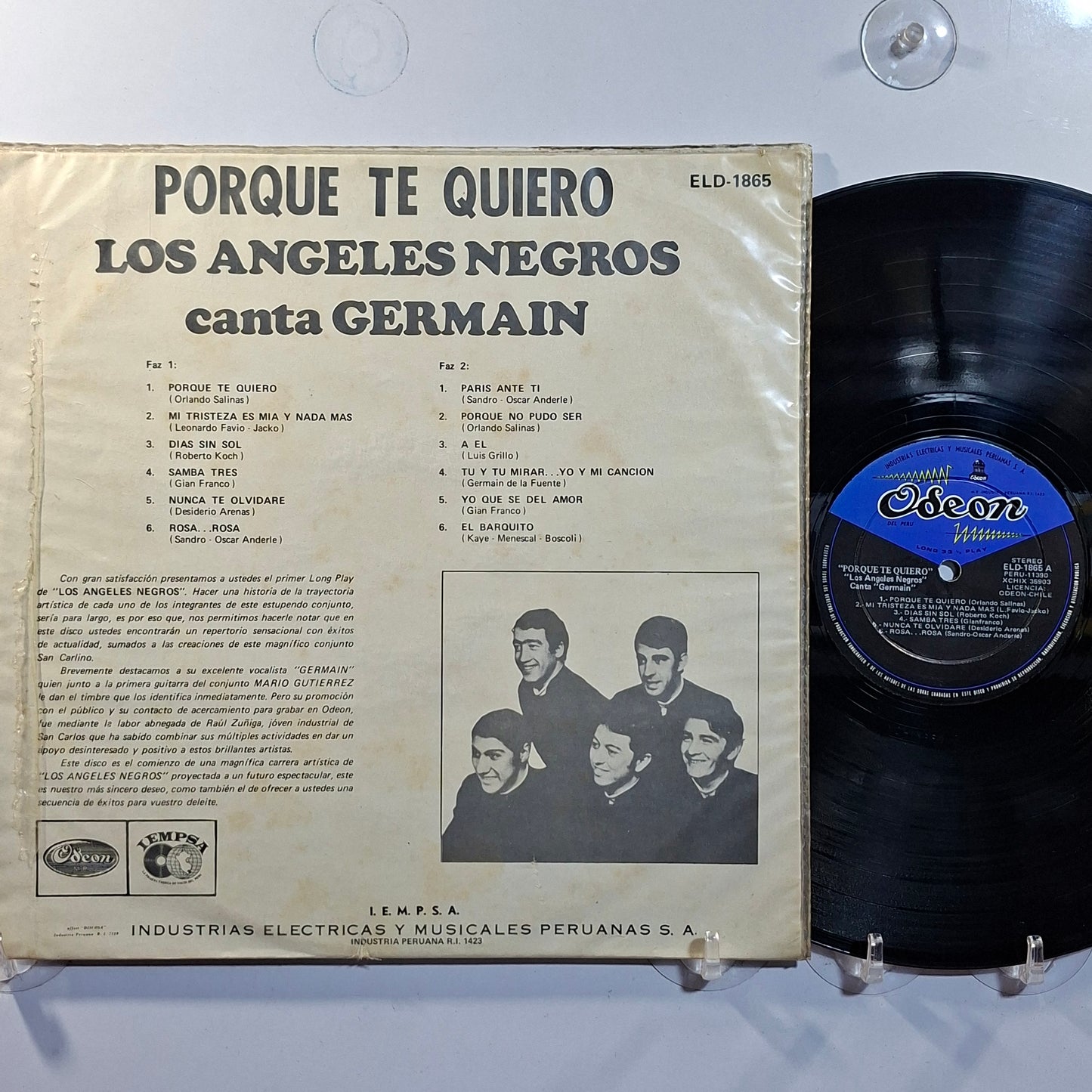 lp Los angeles Negros Porque Te Quiero made peru 1969 primera prensa latin pop rock