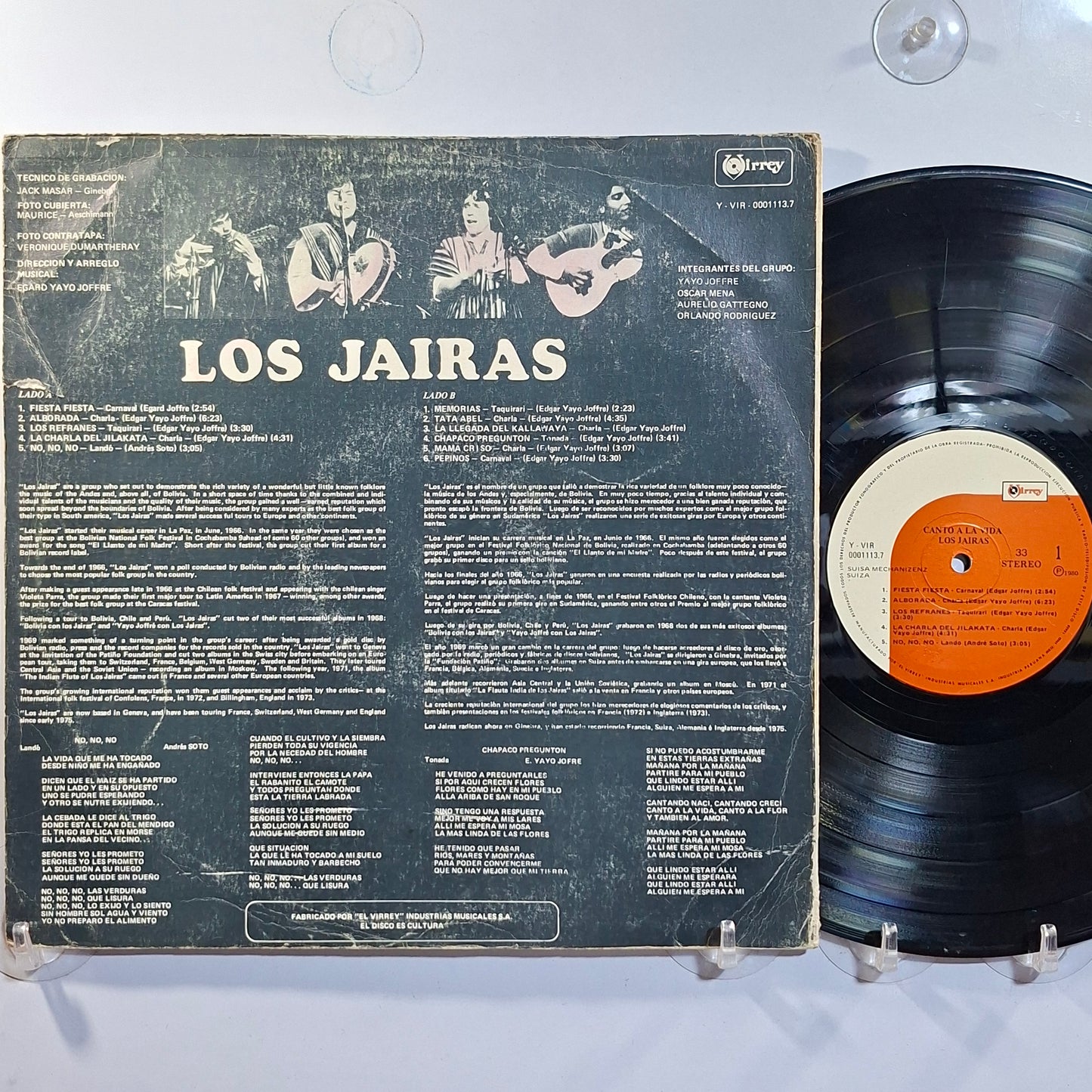 lp Los Jairas Canto A La Vida made peru 1980 andean folk