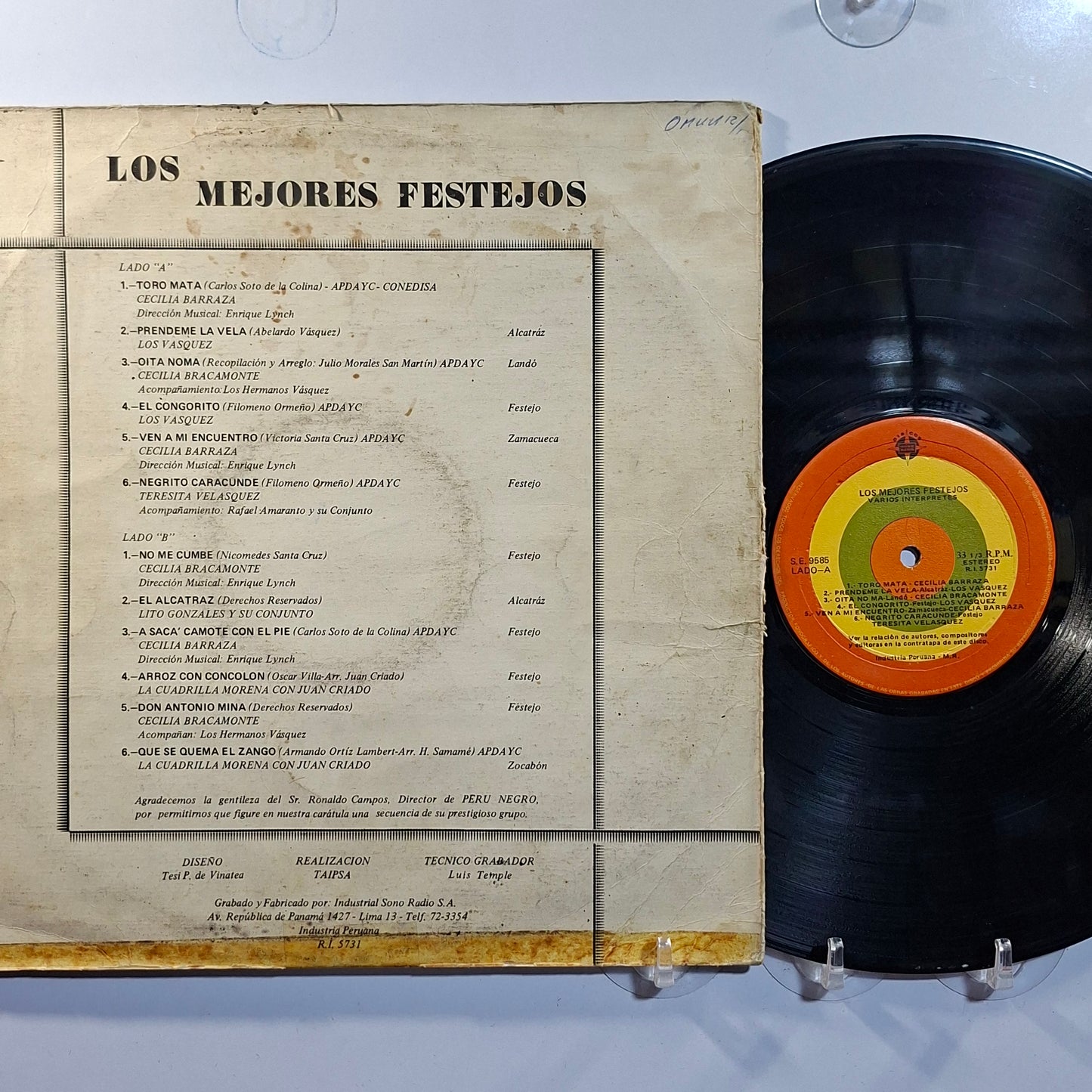 lp Los Mejores Festejos Cecilia Barraza Los Vasquez Cecilia Bracamonte varios made peru 1977 criollo folk