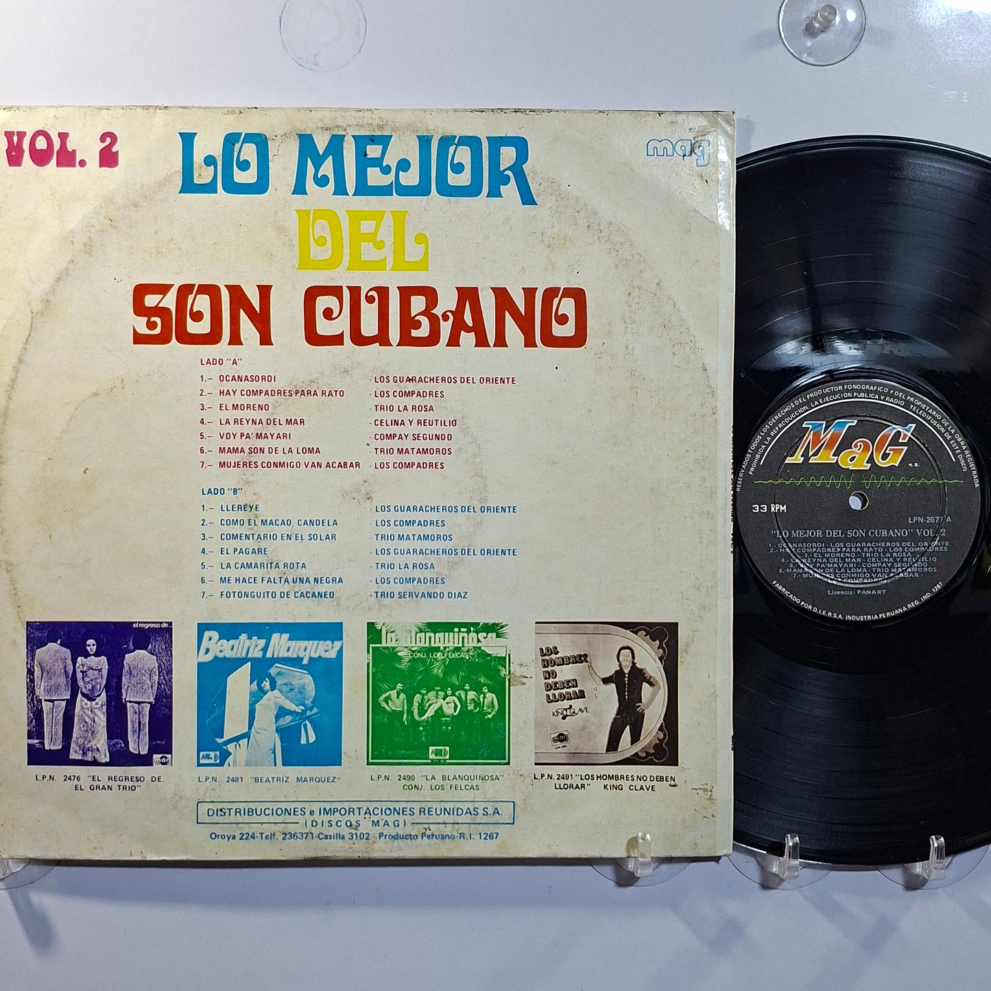 lp Lo Mejor Del Son Cubano Vol 2 Los Guaracheros De Oriente Los Compadres Trio La Rosa varios made peru 1982 son guaracha