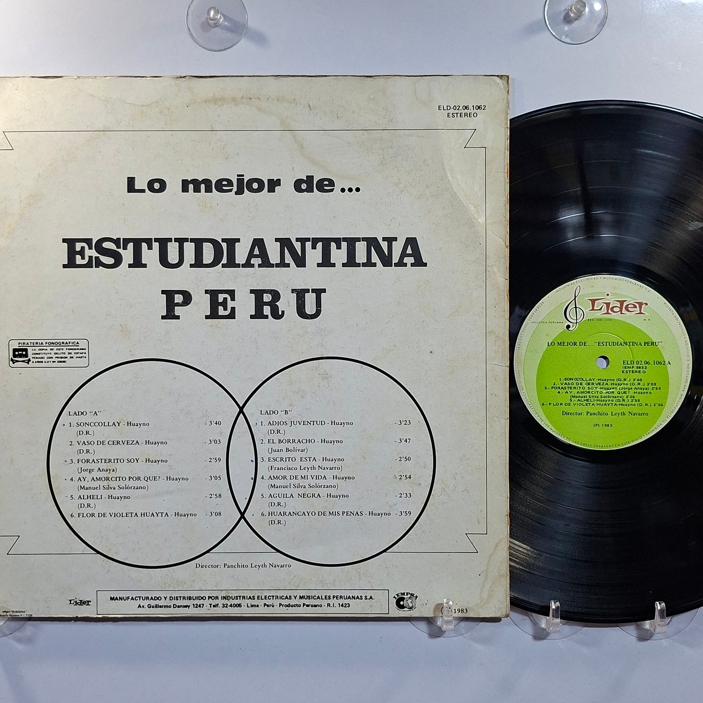lp Estudiantina Peru lo mejor de Estudiantina Peru made peru 1983 huayno folk