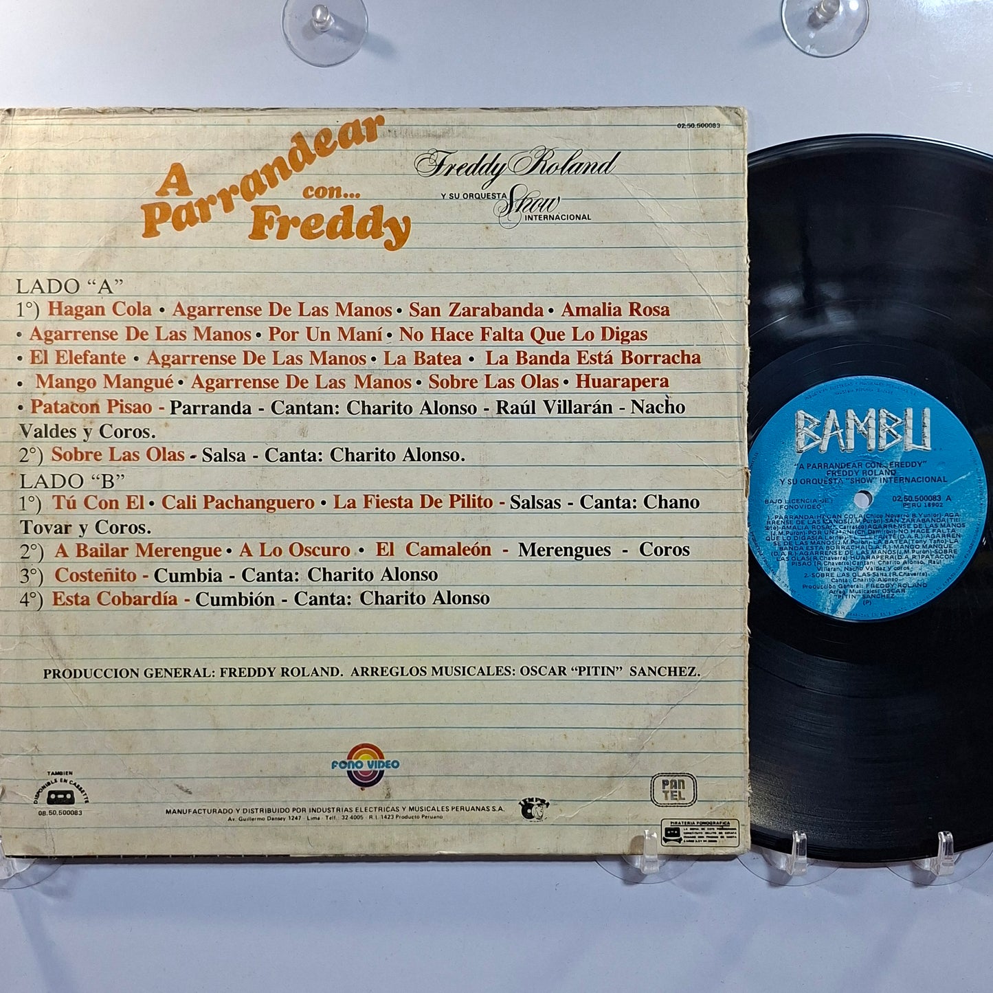 lp Freddy Roland A Parrandear Con Freddy made peru 1986 salsa merengue cumbia