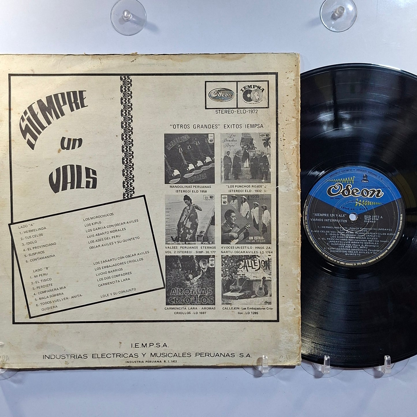 lp Siempre un Vals lucho barrios carmencita lara los dos compadres varios made peru 1970 criollo folk
