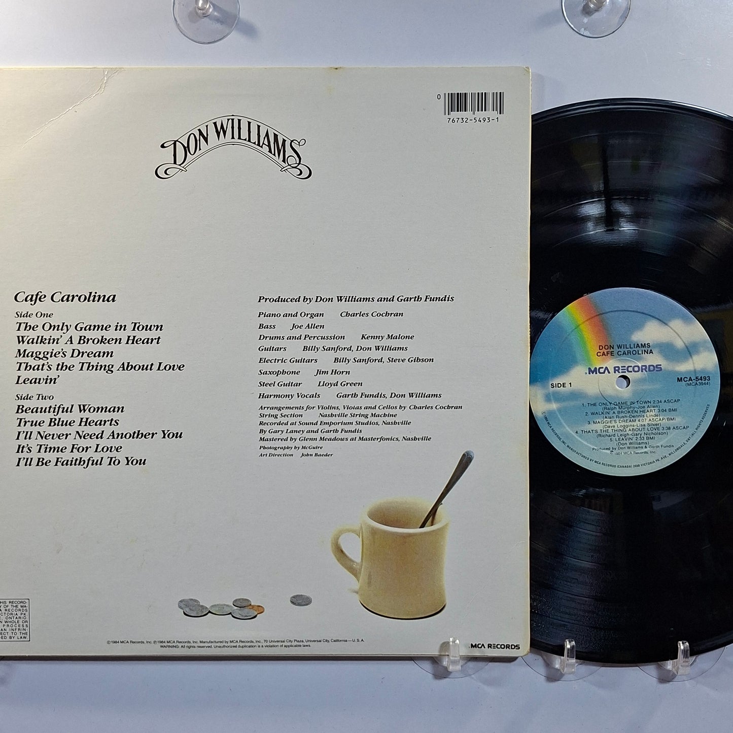 lp Don Williams Cafe Carolina made canada 1985 con insert country folk