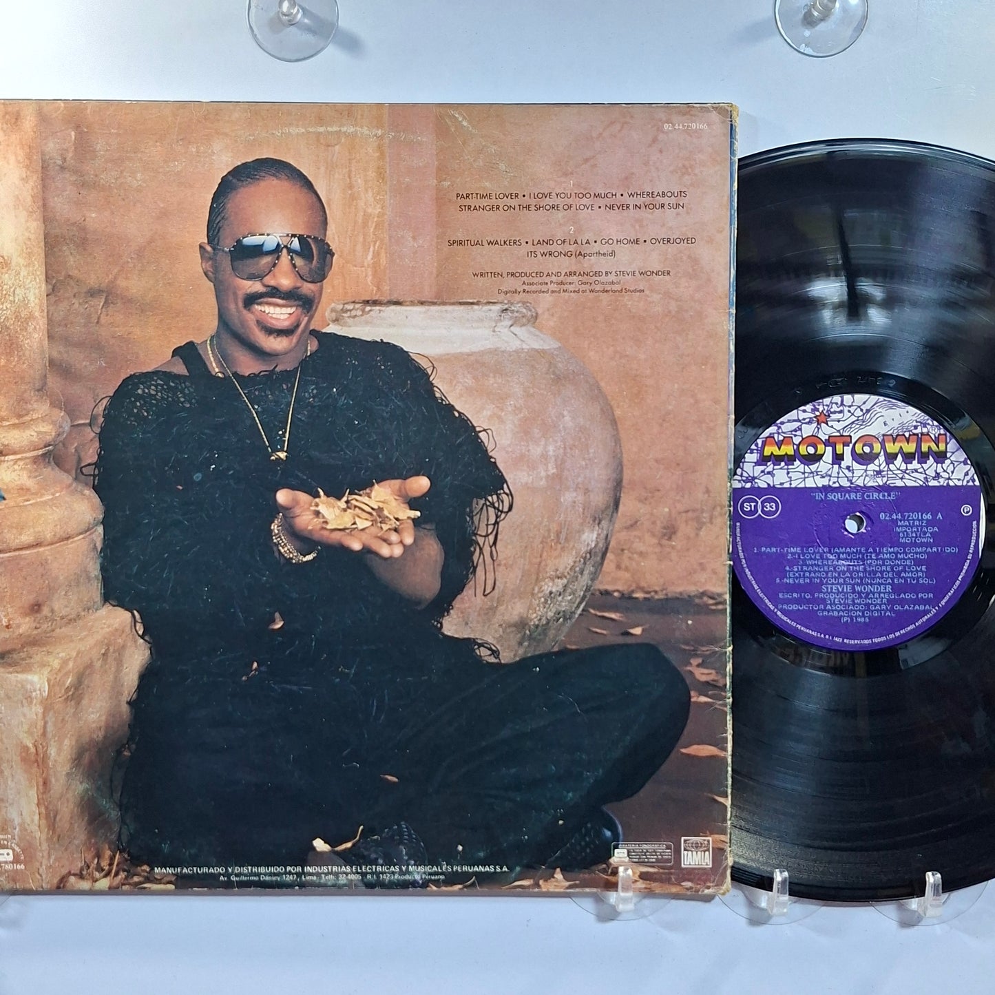 lp Stevie Wonder In Square Circle made peru 1985 gatefold Synth pop