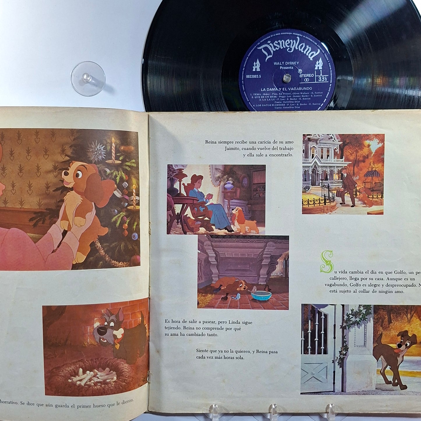 lp la dama y el vagabundo walt disney presenta la dama y el vagabundo made peru 1962 gatefold infantil