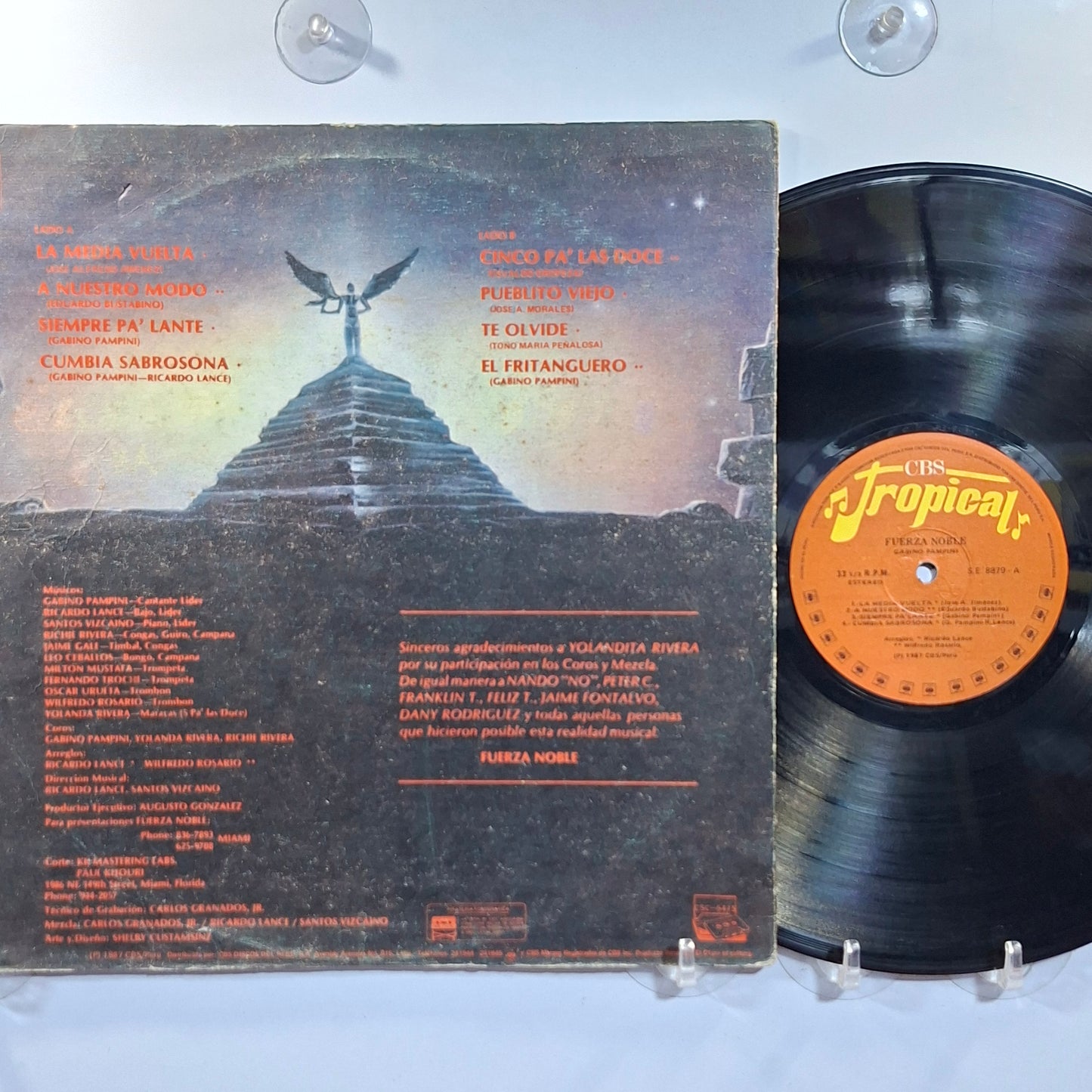 lp Gabino Pampini Fuerza Noble made peru 1987 salsa