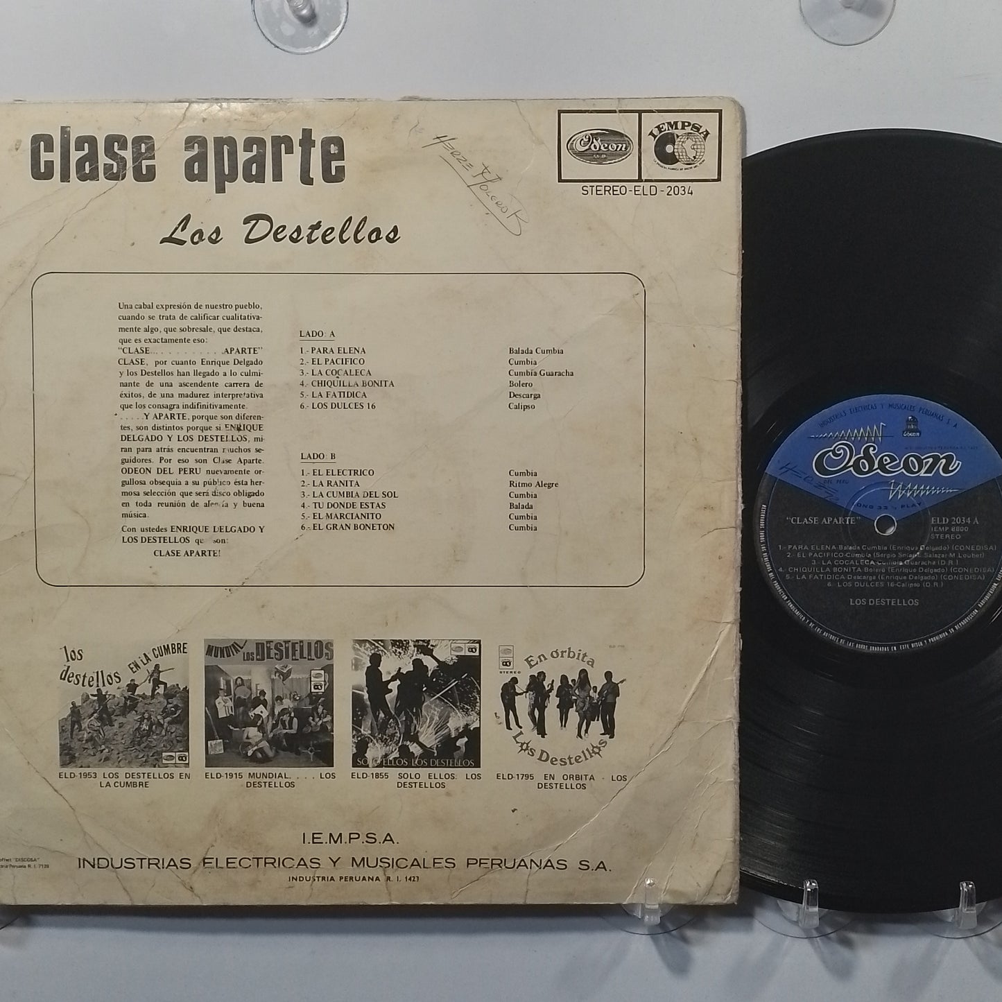 lp Los Destellos Clase Aparte made peru 1971 latin cumbia